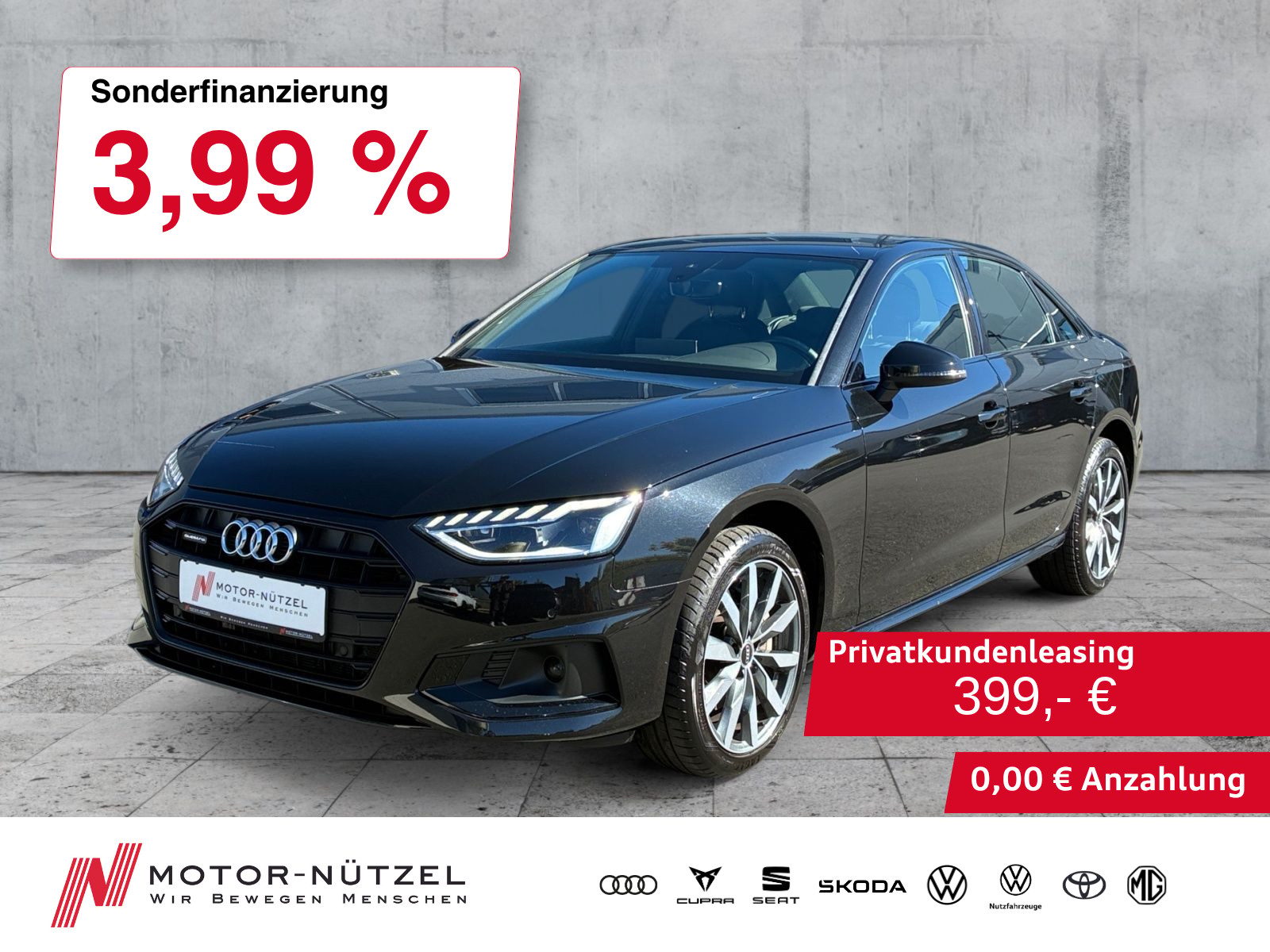 AUDI A4 Limousine 40 TDI QU S-TR ADVANCED LED+NAV+RFK