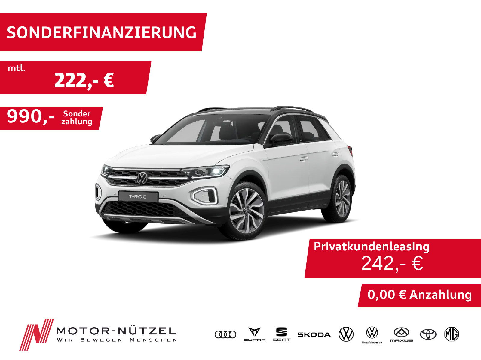 VW T-Roc 1.0 TSI MOVE LED+NAVI+APP+ACC+SHZ+PDC+RFK