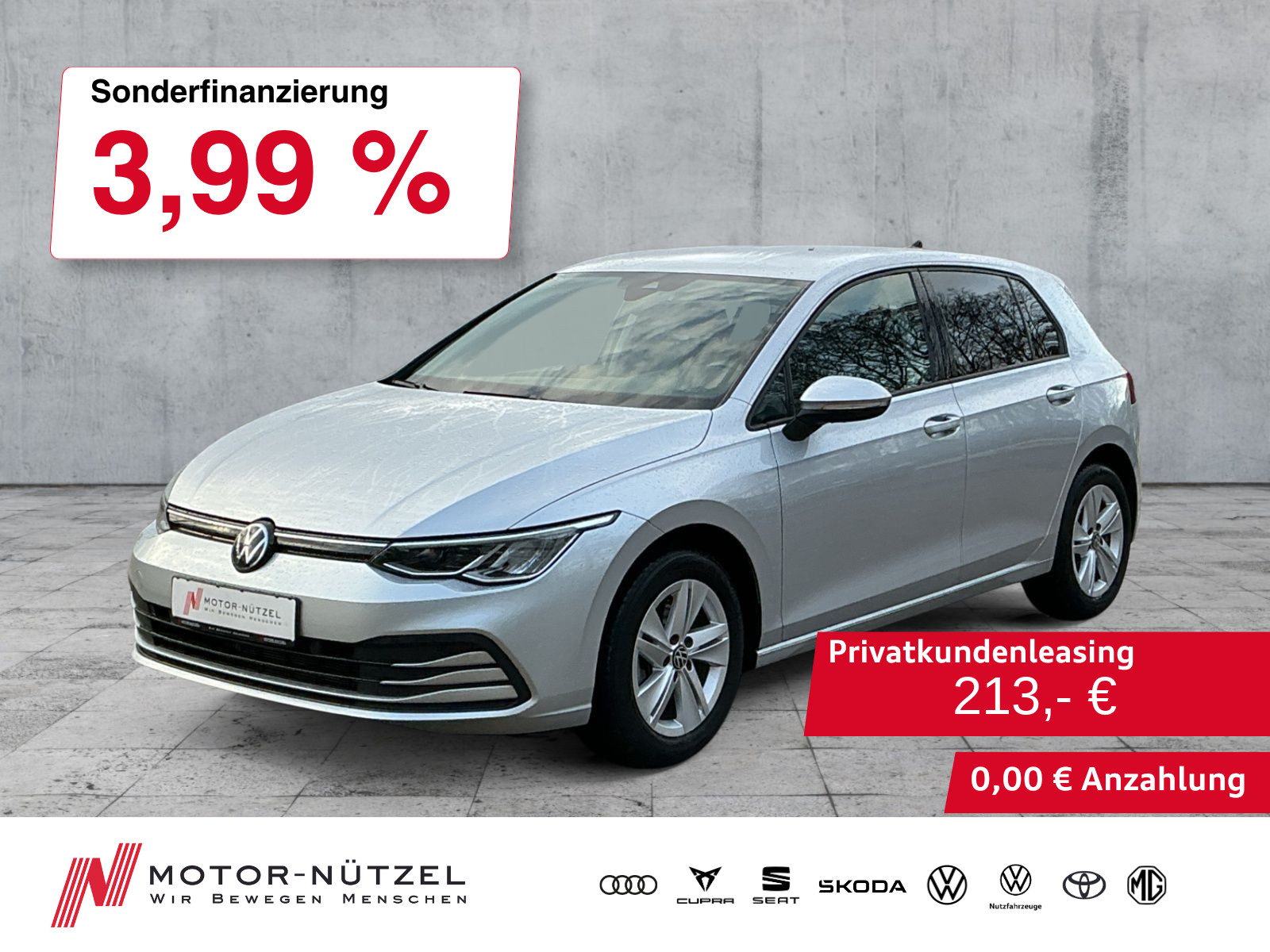 VW Golf VIII 1.5 TSI LIFE 5JG+LED+NAVI+ACC+SHZ+AHK