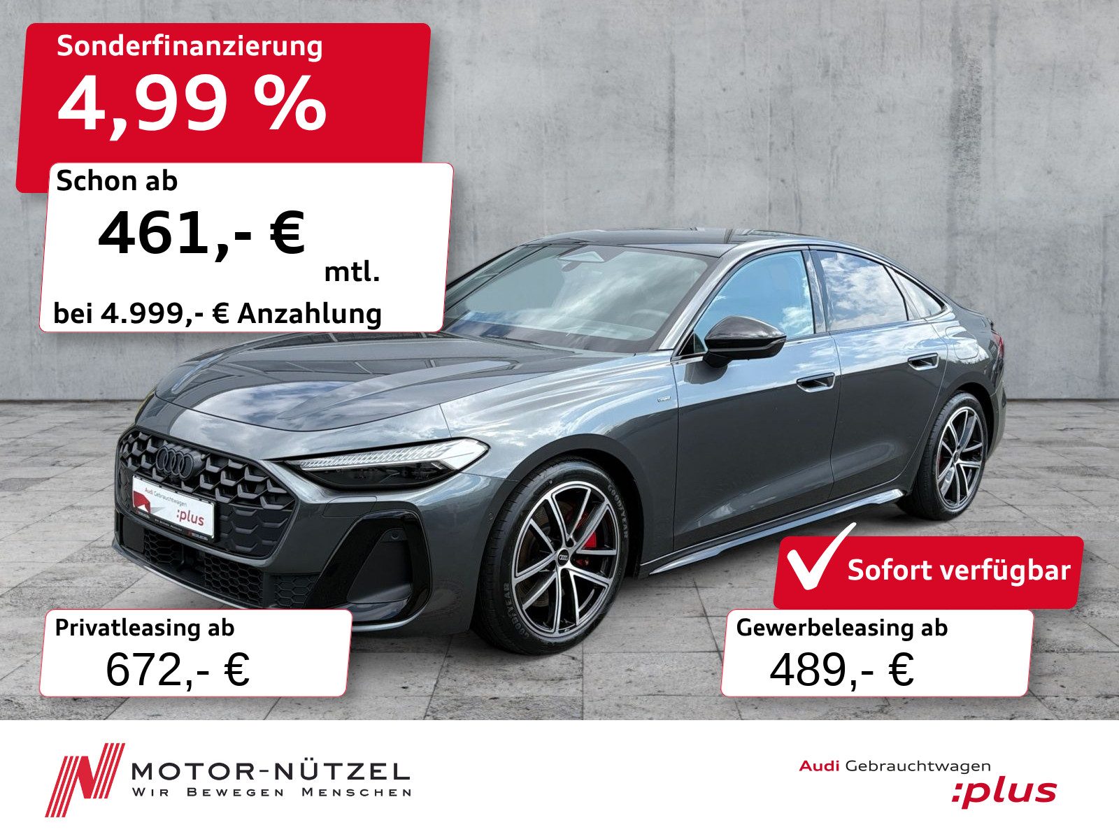 AUDI A5 Lim e-hybrid 220kW S-LINE MATRIX+B&O+ACC+PANO