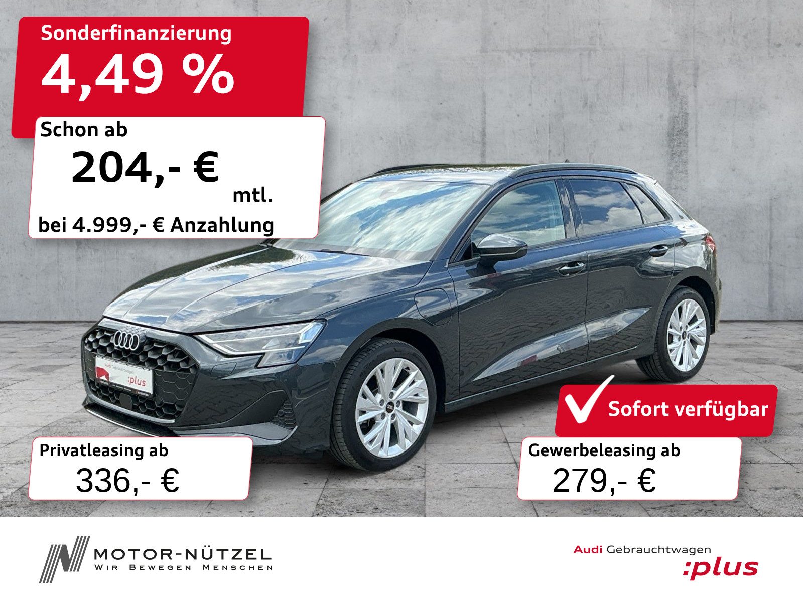 AUDI A3 Sportback 40 TFSI e S-TR LED+NAVI+HuD+SONOS