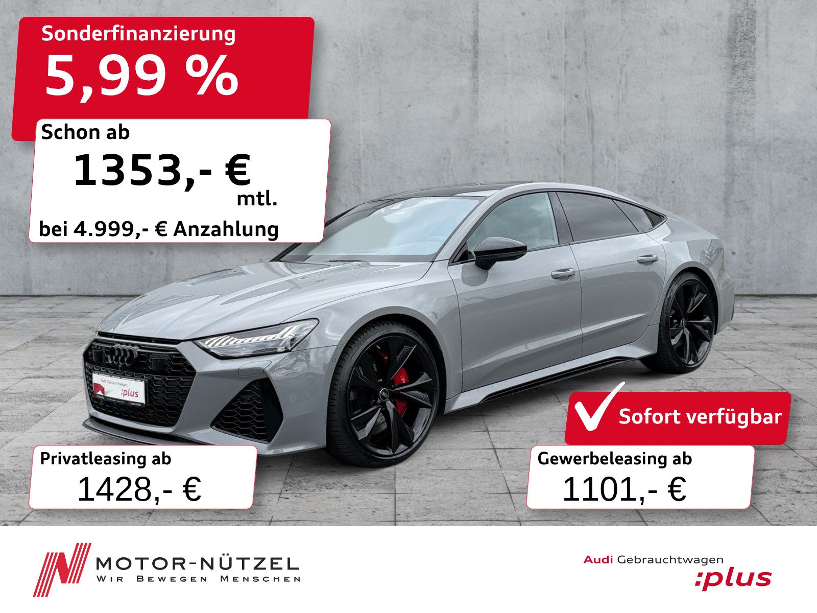 AUDI RS7 RS 7 Sportback TFSI QU MATRIX+HuD+B&O+PANO+360°