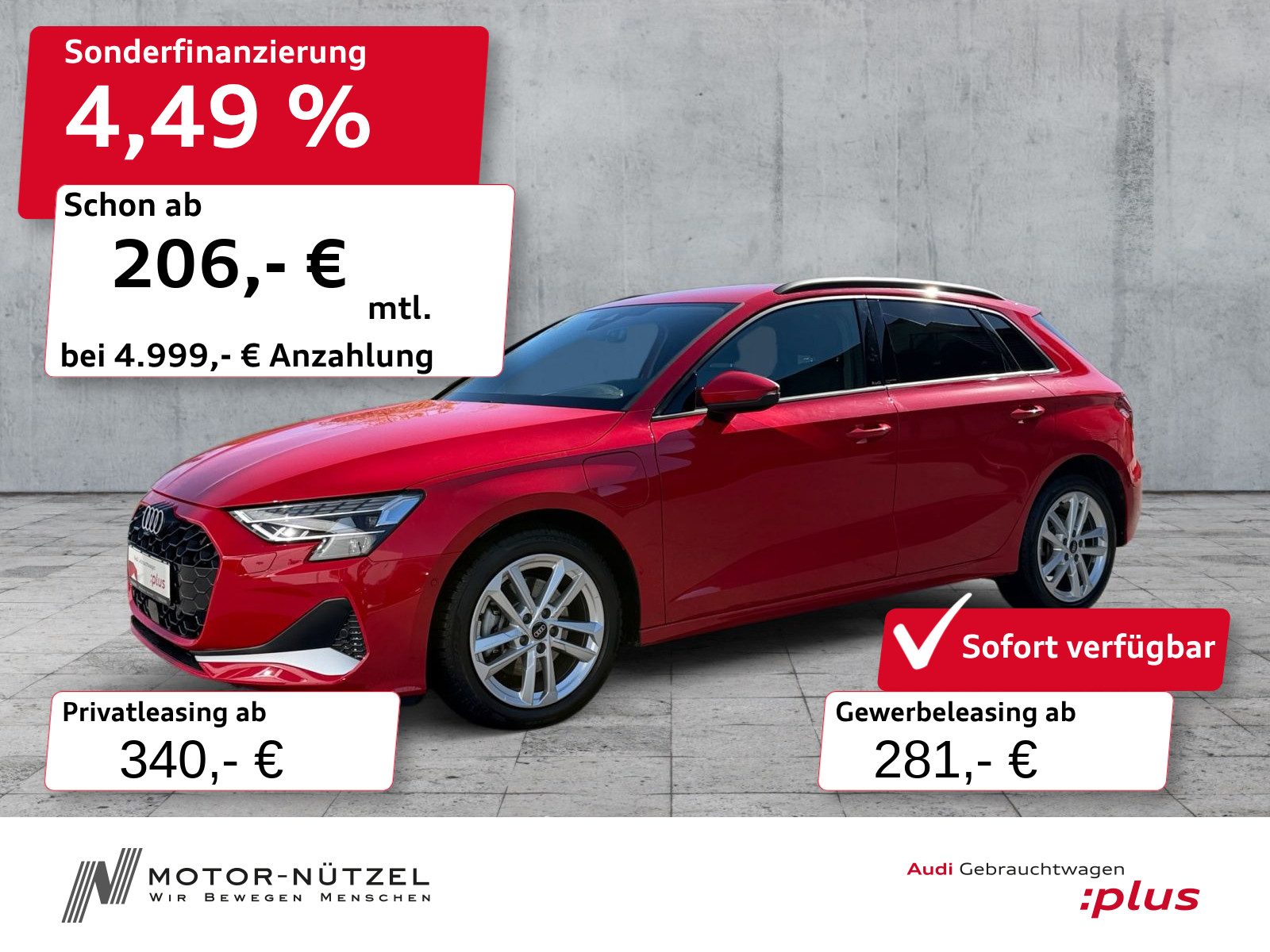 AUDI A3 Sportback 40 TFSI e S-TR ADVANCED LED+NAV+AHK
