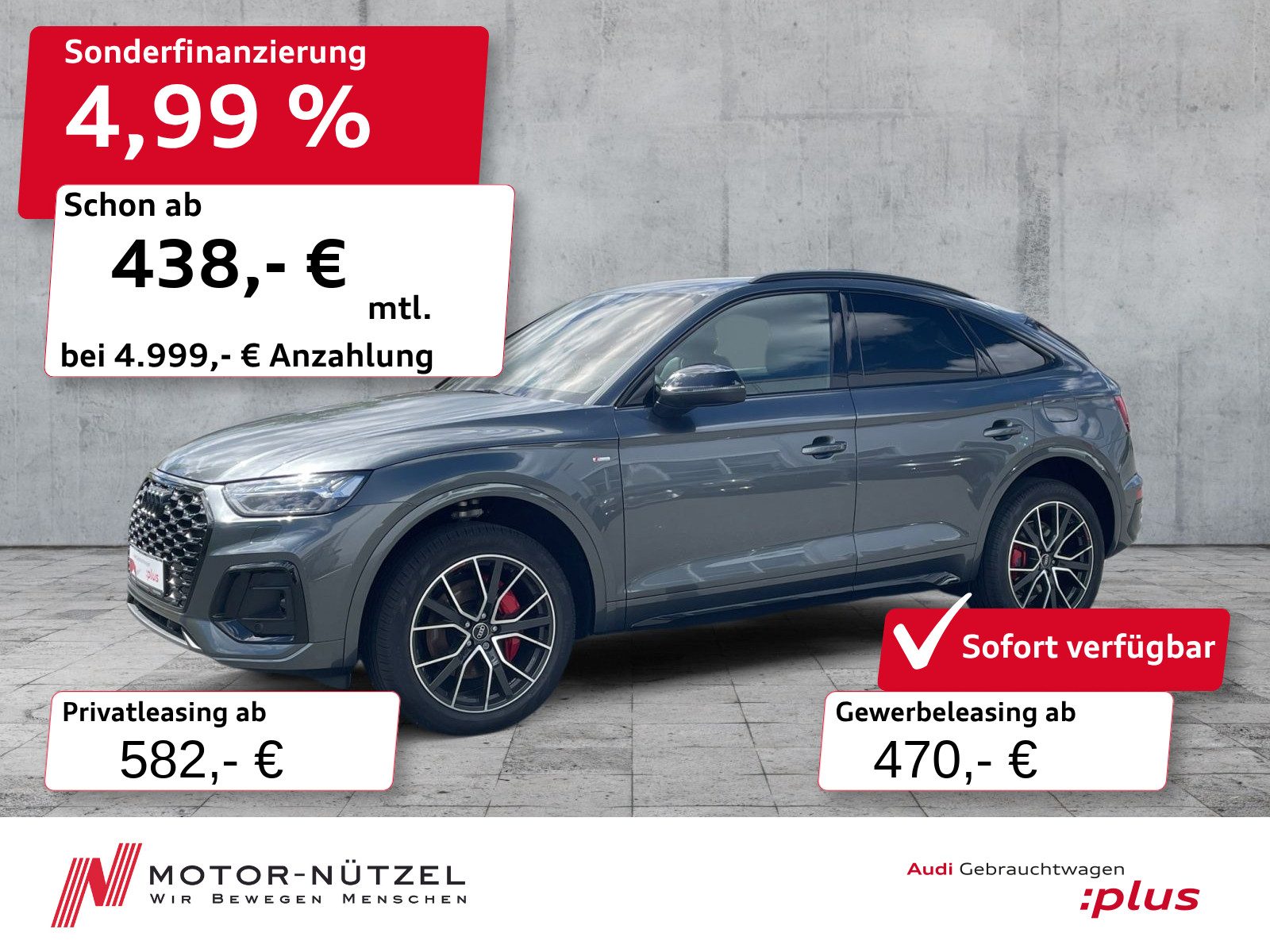 AUDI Q5 Sportback 55 TFSI e QU S-LINE MATRIX+HuD+AHK