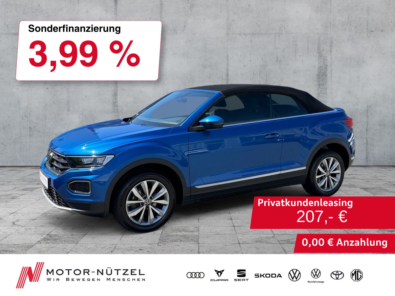 VW T-Roc Cabriolet 1.5 TSI STYLE LED+NAV+SHZ+AHK+VC