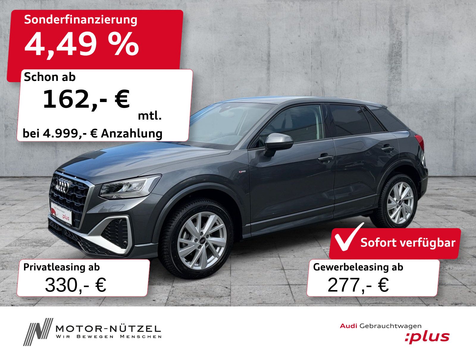 AUDI Q2 30 TDI S-LINE LED+RDK+GRA+SHZ+LM