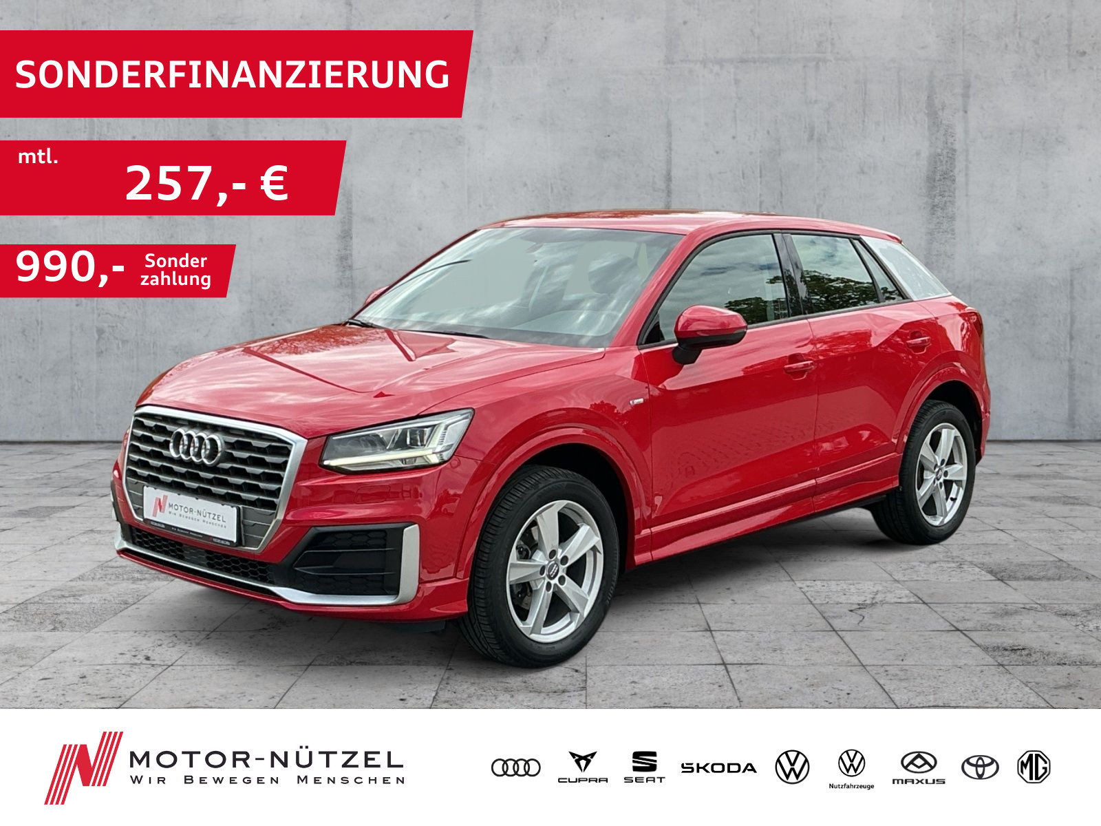 AUDI Q2 30 TFSI SPORT S-LINE EXT. LED+NAV+SHZ+PDC+AHK