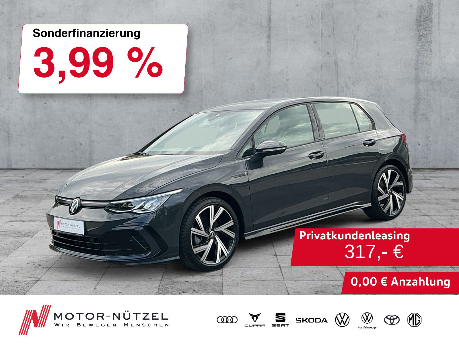 VW Golf VIII 1.5eTSI DSG R-LINE LED+NAV+ACC+SHZ+RFK