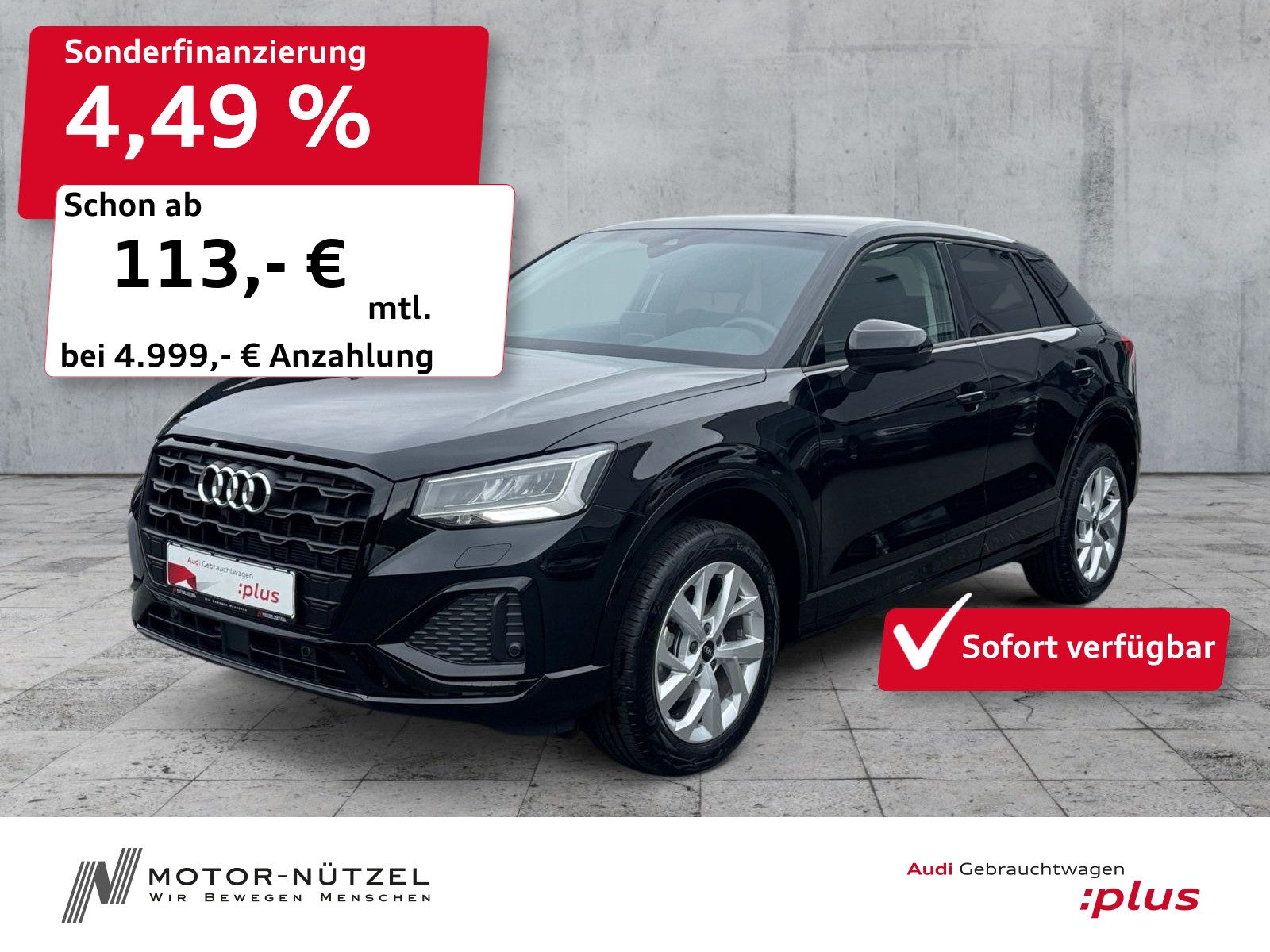 AUDI Q2 30 TFSI ADVANCED LED+RFK+GRA+SHZ+AHK+17"LM