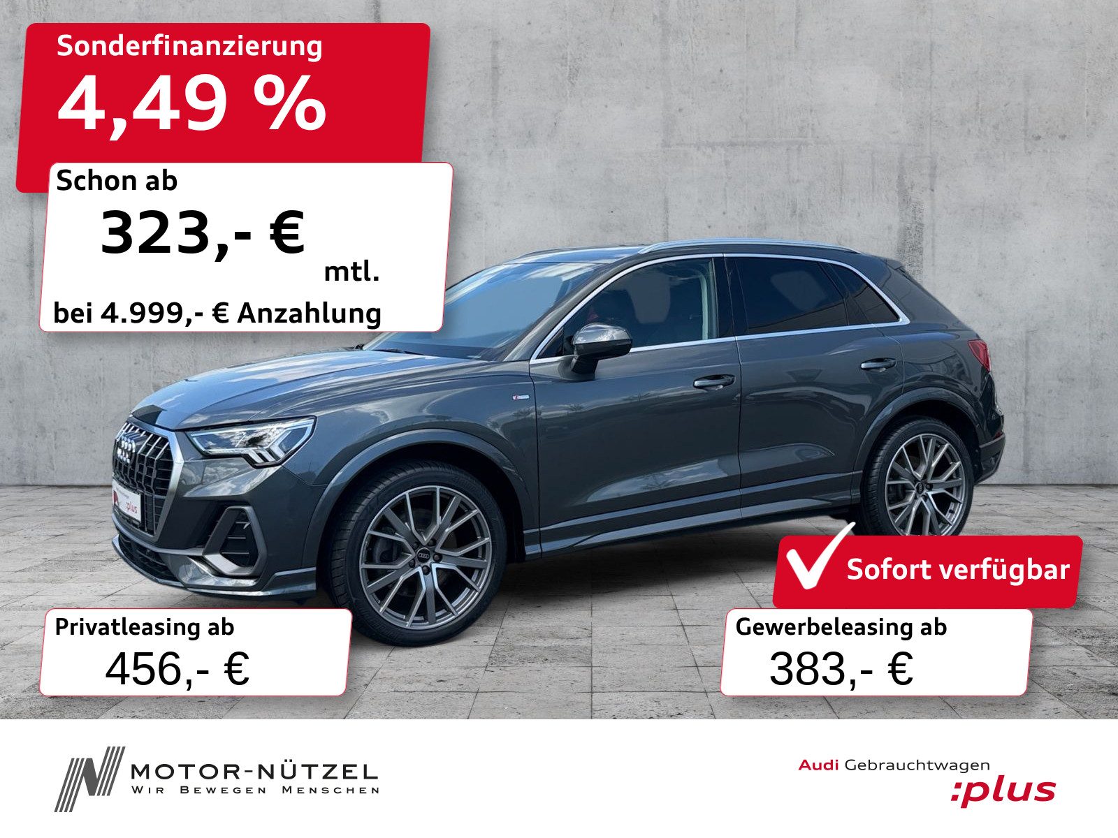 AUDI Q3 TFSI 180kW QU S-LINE LED+NAVI+2xPDC+AHK+20"LM