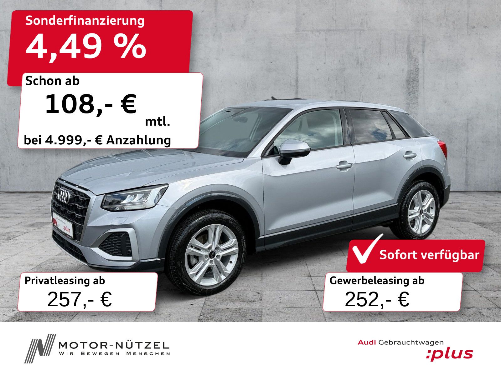 AUDI Q2 30 TFSI ADVANCED LED+RFK+GRA+SHZ+AHK+LM