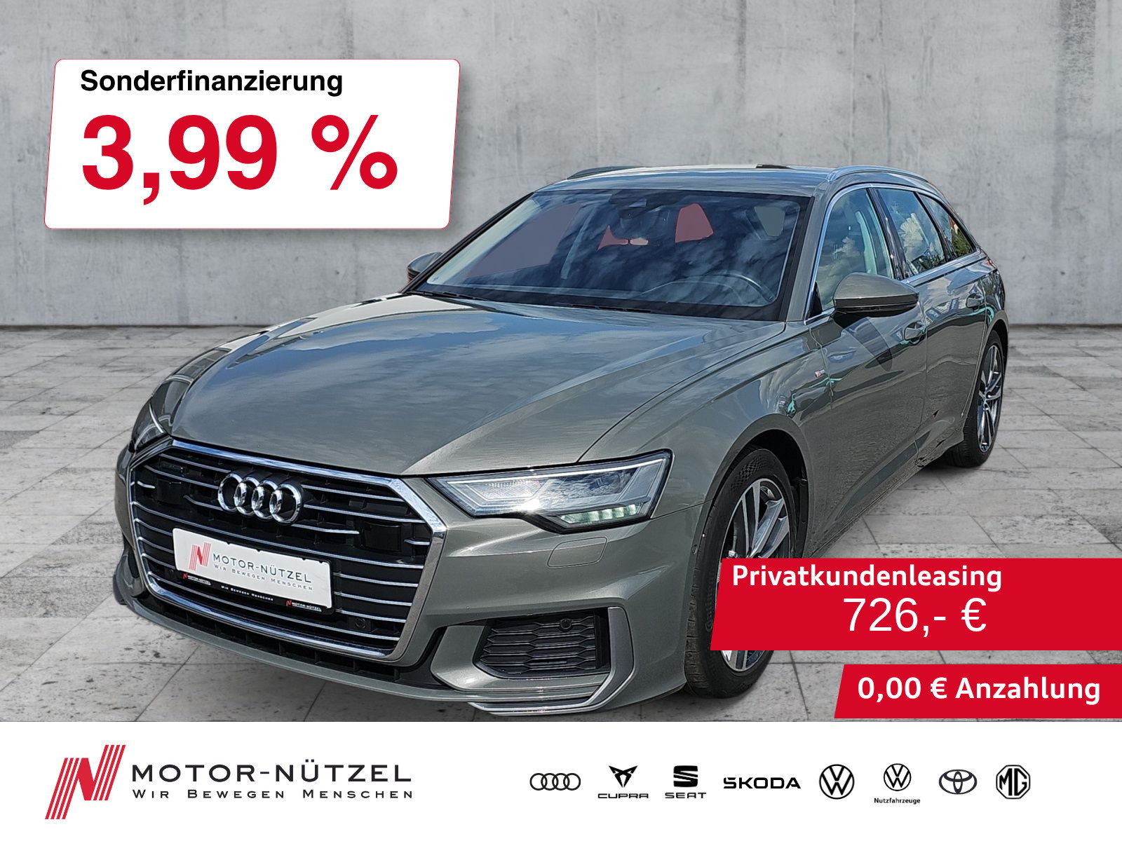 AUDI A6 Avant 50 TDI QU S-LINE EXT LED+NAV+ACC+AHK+19