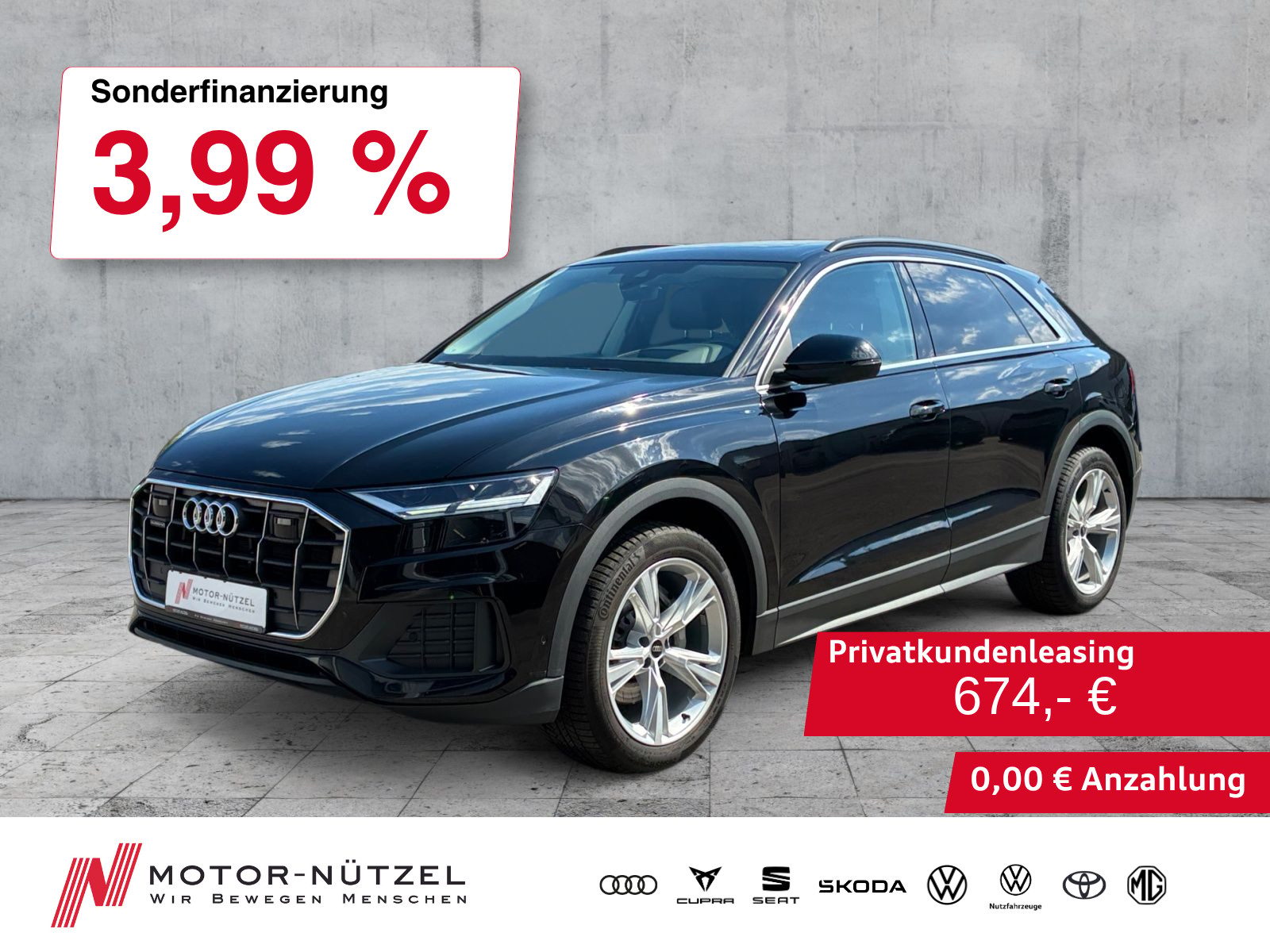 AUDI Q8 50 TDI QU LED+NAVI+HuD+AIR+RFK+ACC+AHK+PANO