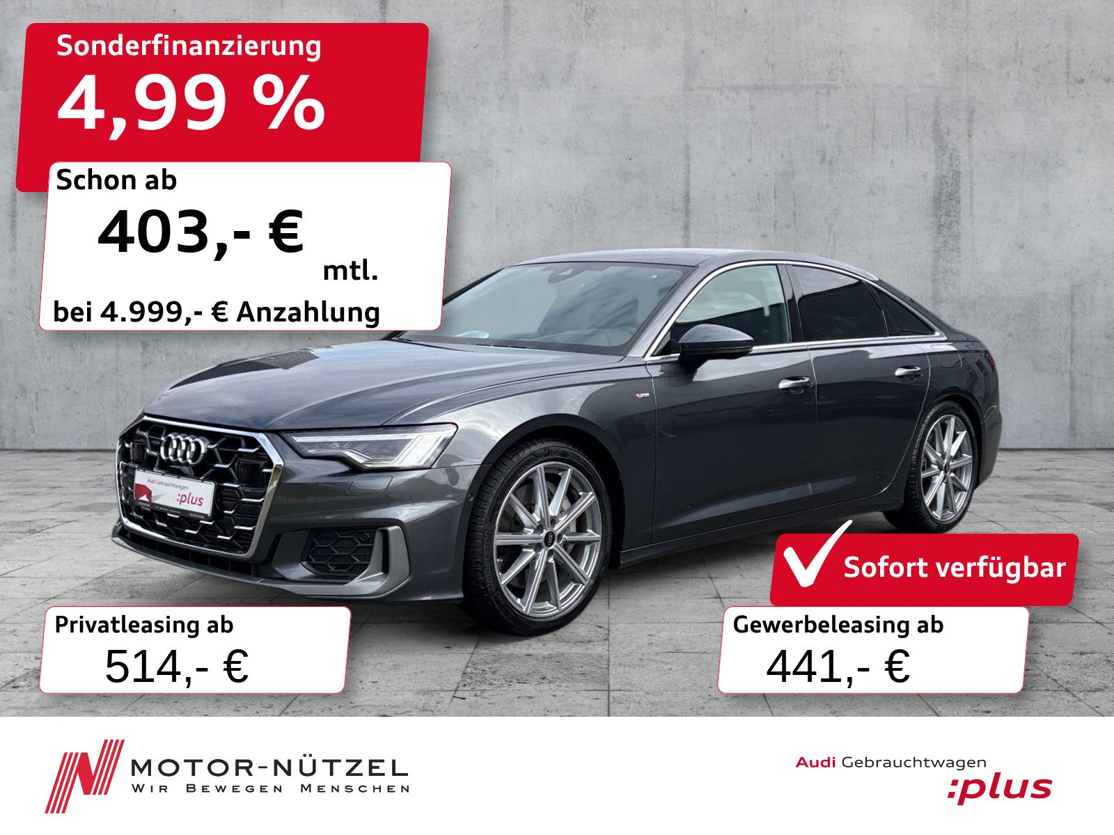 AUDI A6 Limousine 50 TFSI e QU S-LINE MATRIX+HuD+PANO