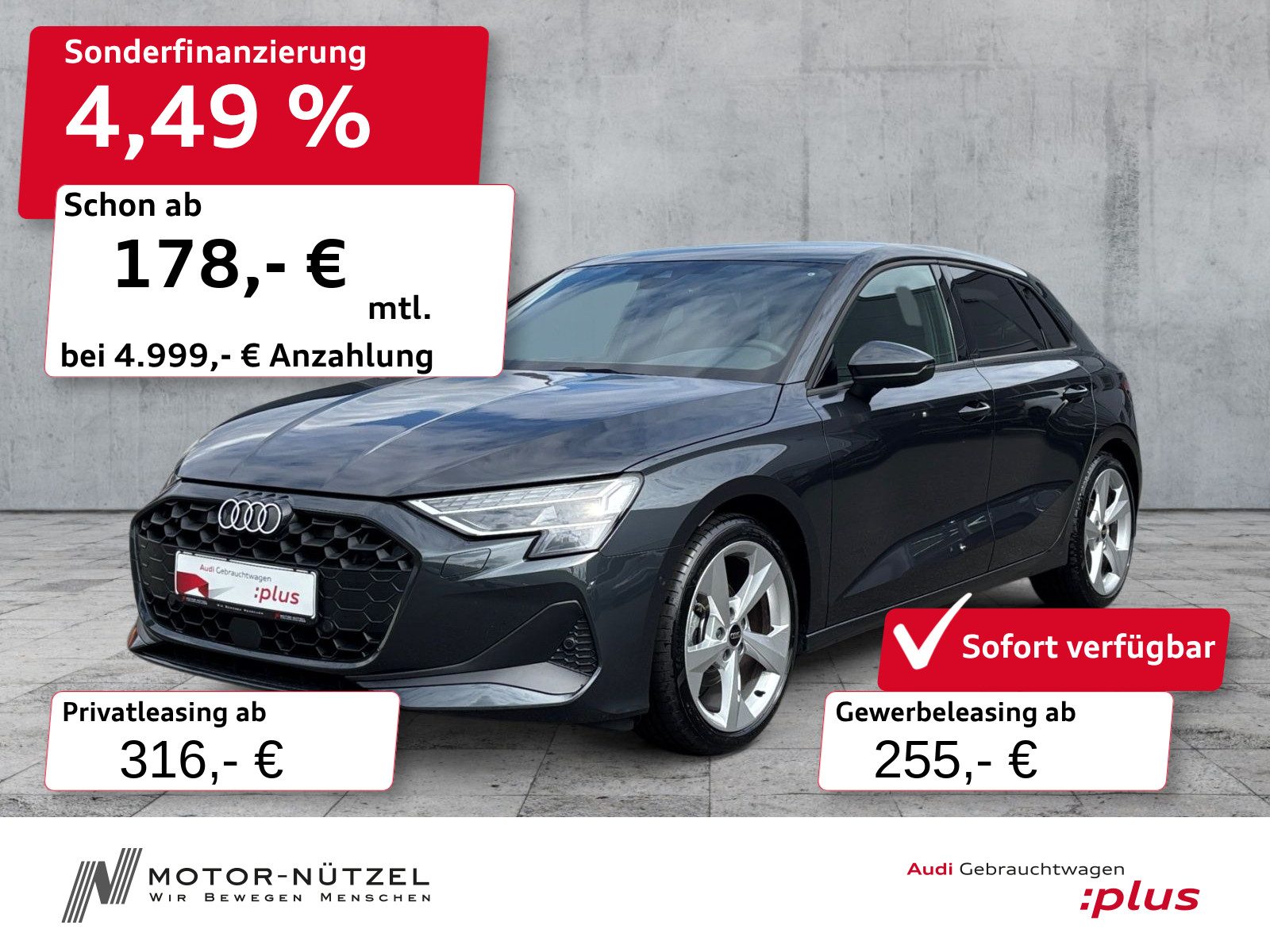 AUDI A3 Sportback 30 TDI LED+NAVI+RFK+ACC+AHK+18"LM