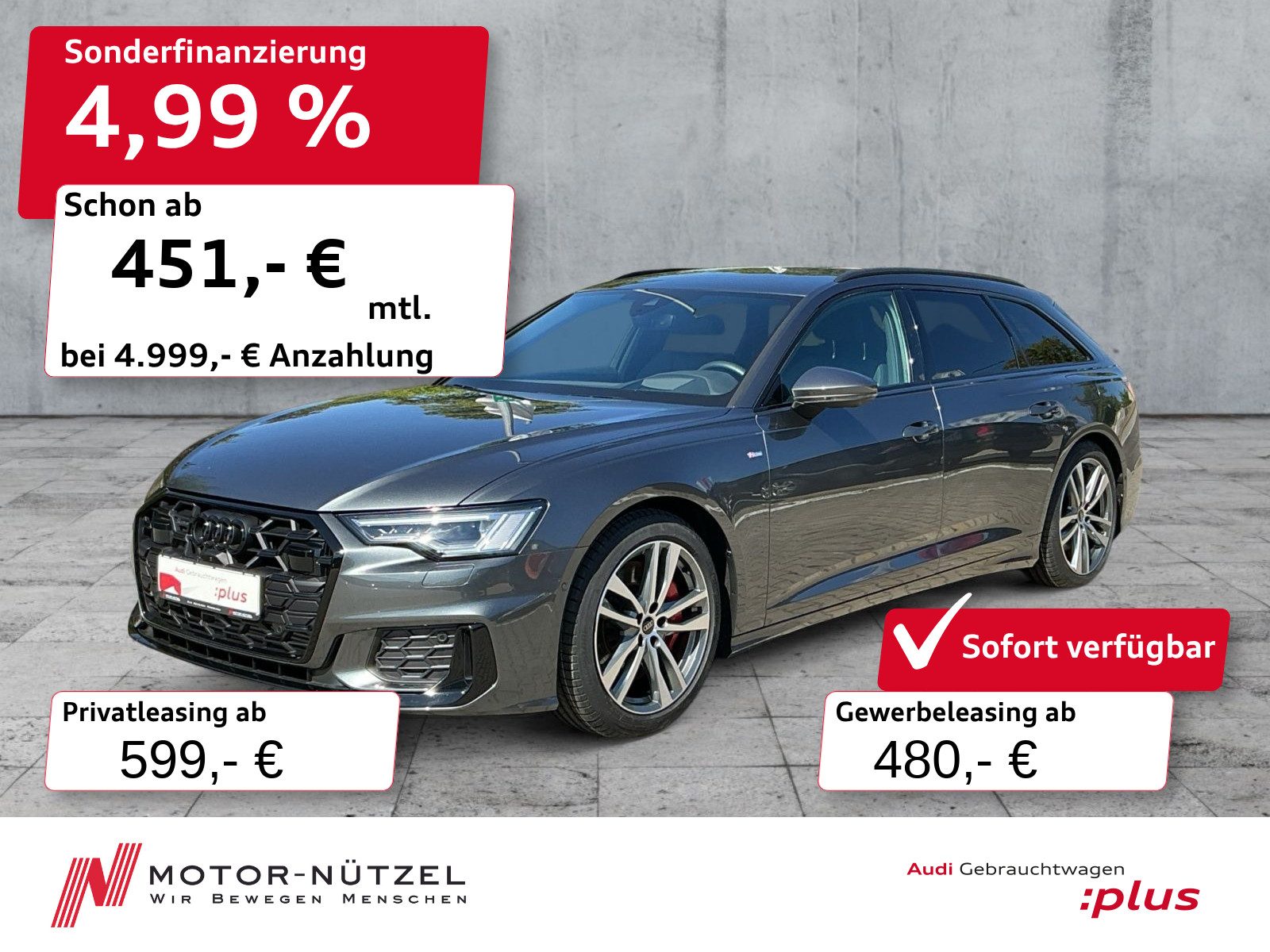 AUDI A6 Avant 55 TFSI e QU S-LINE MATRIX+HuD+ACC+AHK