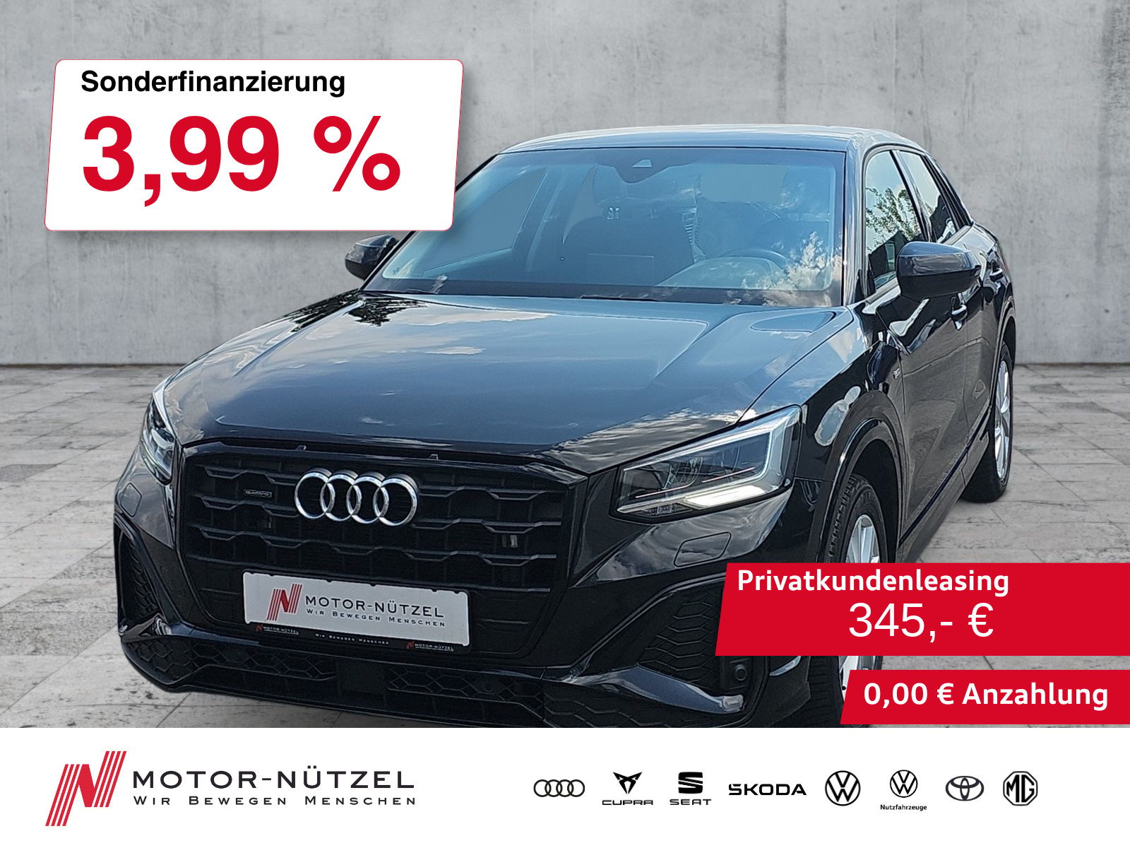 AUDI Q2 40 TFSI QU S-TR S-LINE LED+NAVI+RFK+ACC+18"LM