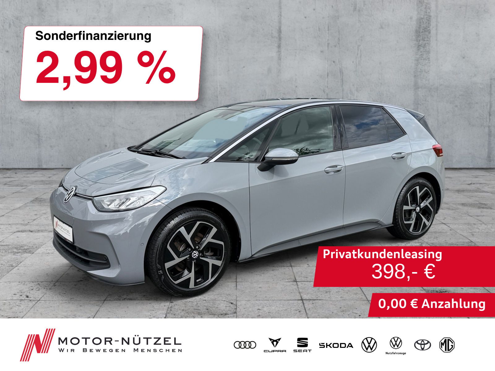 VW ID.3 150kW Pro LED+NAVI+APP+ACC+SHZ+RFK+PDC+DAB