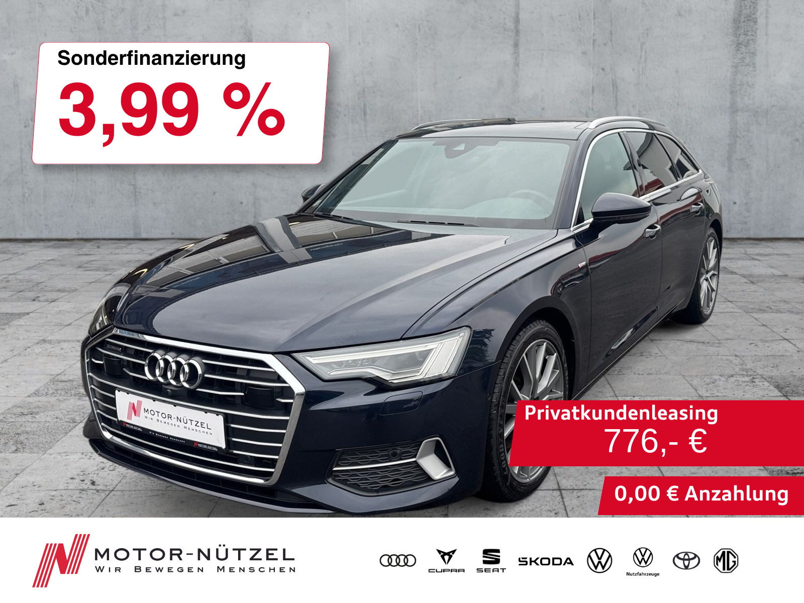 AUDI A6 Avant 45 TFSI QU S-LINE MATRIX+ACC+AHK+PANO