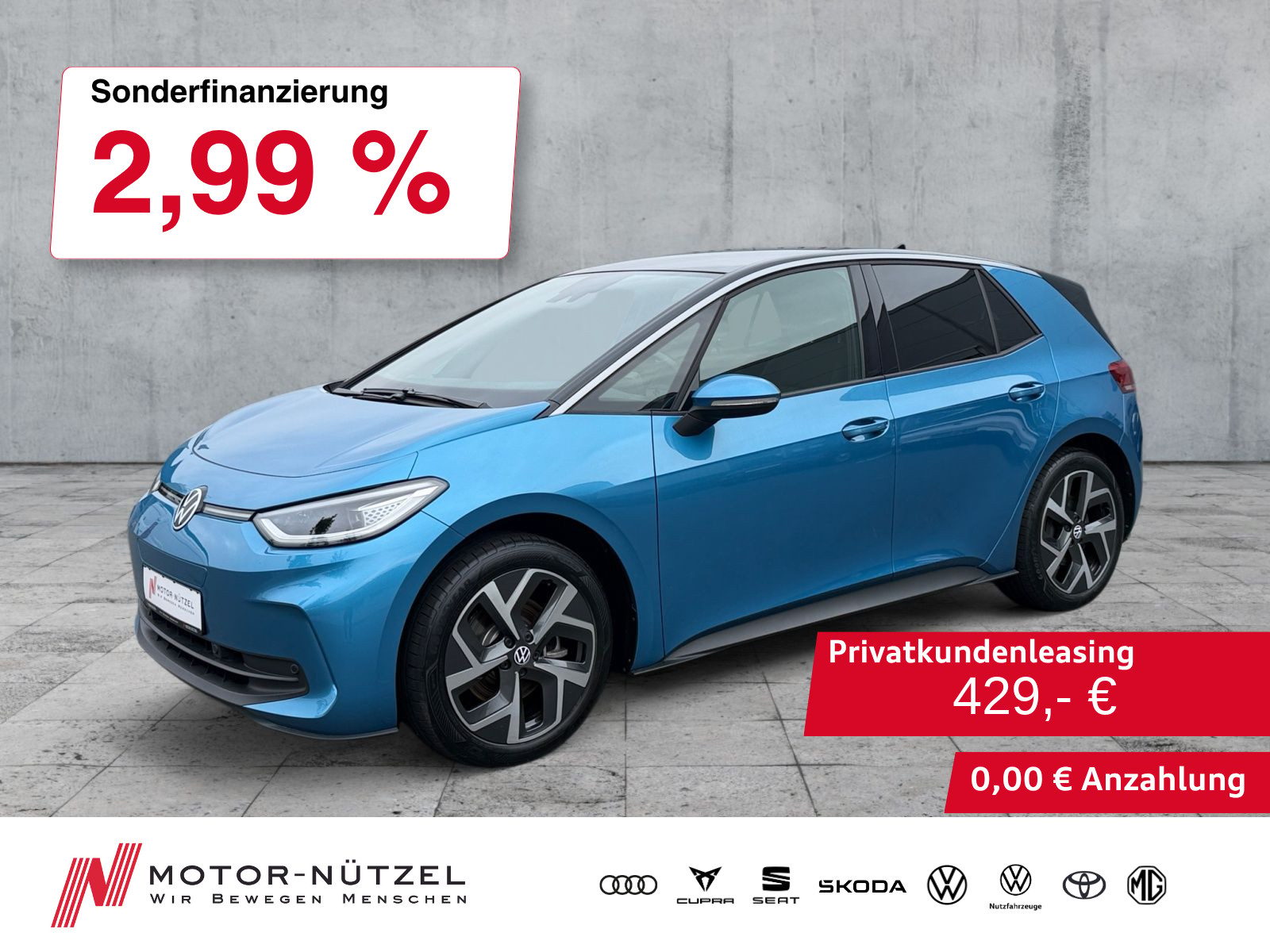 VW ID.3 150 kW Pro MOVE FACELIFT AHK+PANO+HuD+360°