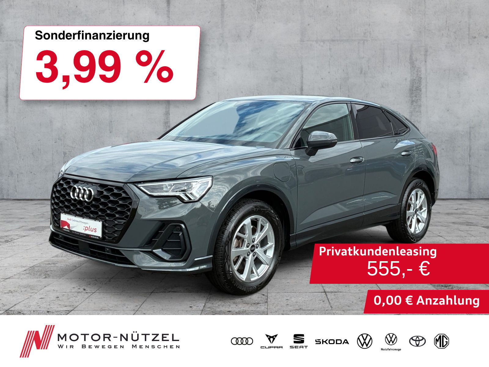 AUDI Q3 Sportback 45 TFSI e  S-TR S-LINE LED+GRA+SHZ