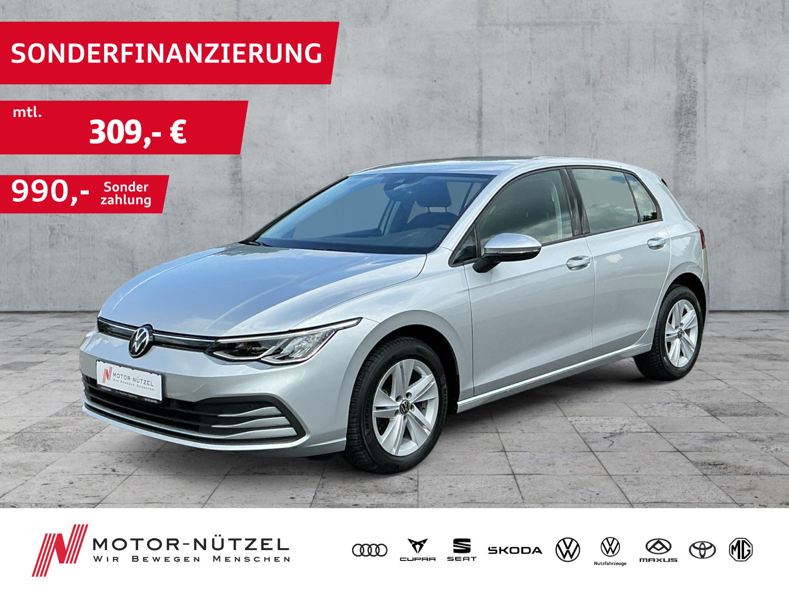 VW Golf VIII 1.5 TSI LIFE LED+NAV+APP+ACC+SHZ+2xPDC