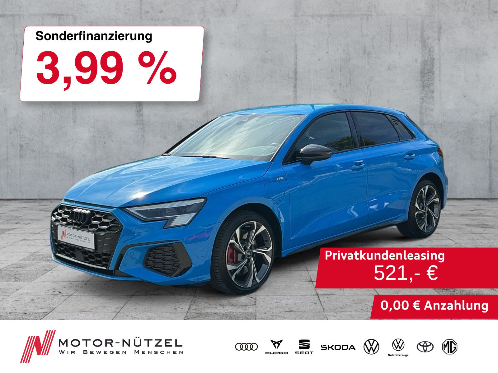 AUDI A3 Sportback 45 TFSI e S-LINE MATRIX+SHZ+DAB+B&O