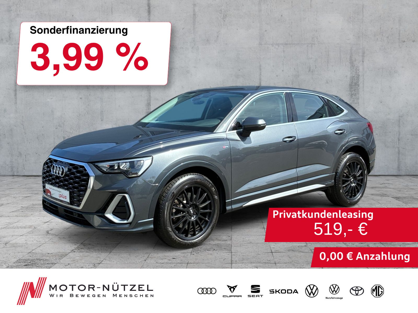 AUDI Q3 Sportback 40 TDI S-TR QU S-LINE LED+NAVI+SHZ
