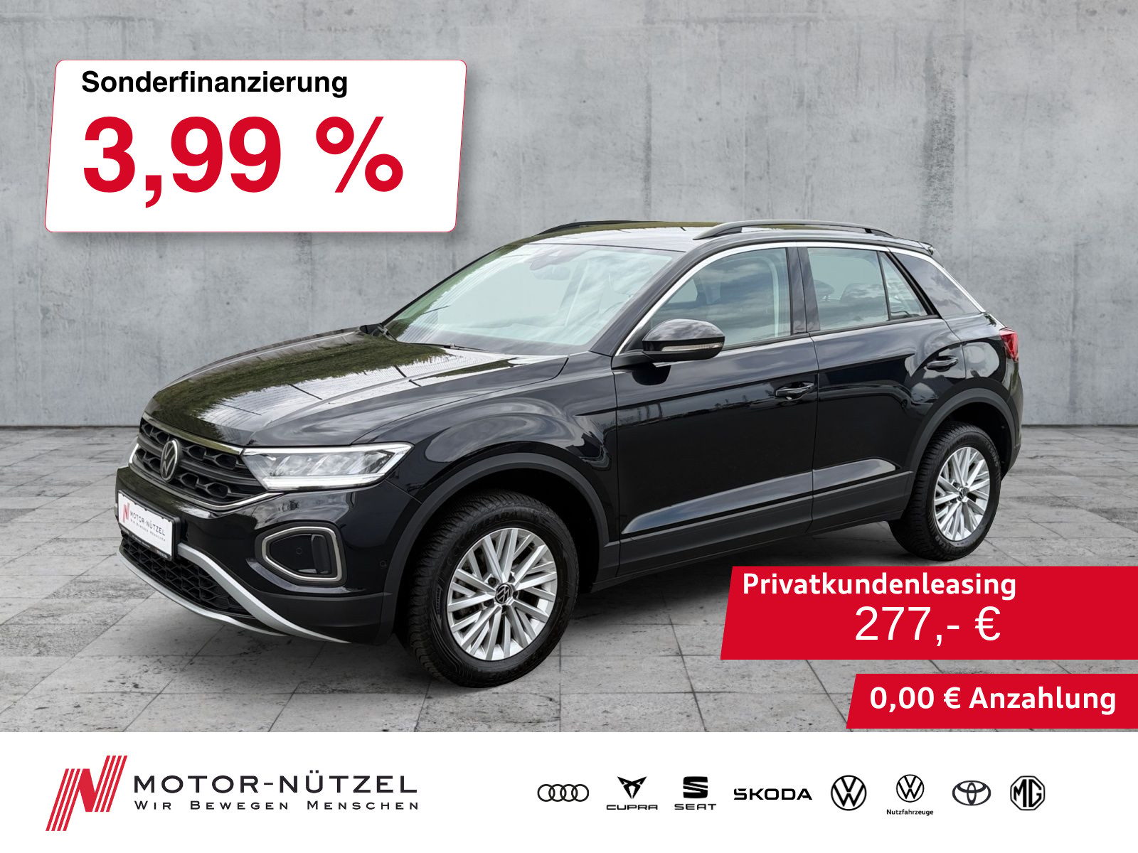 VW T-Roc 1.5 TSI DSG LIFE LED+NAVI+AHK+SHZ+DAB+APP