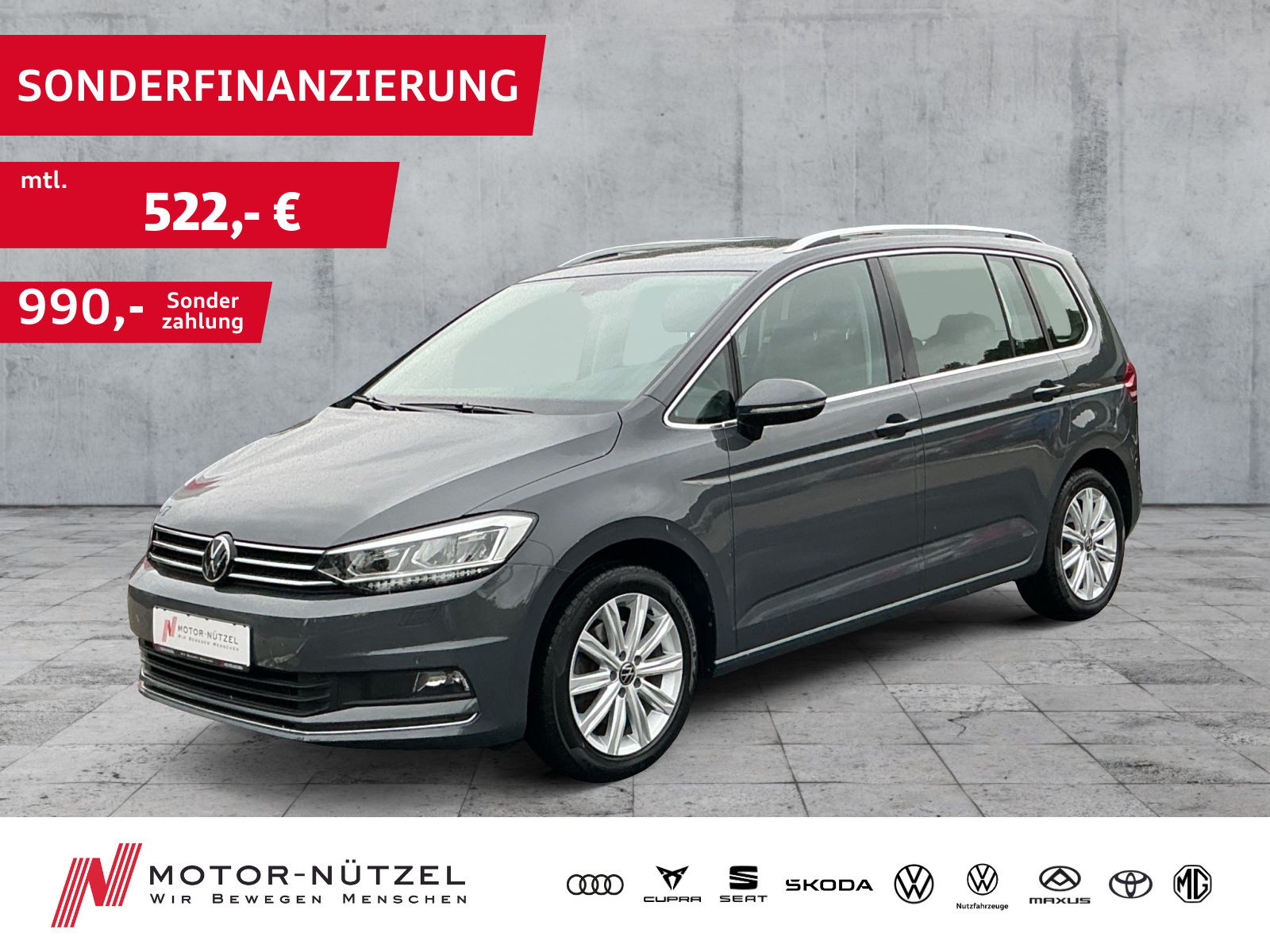 VW Touran 1.5 TSI HIGHLINE LED+NAVI+PANO+SHZ+7SITZE