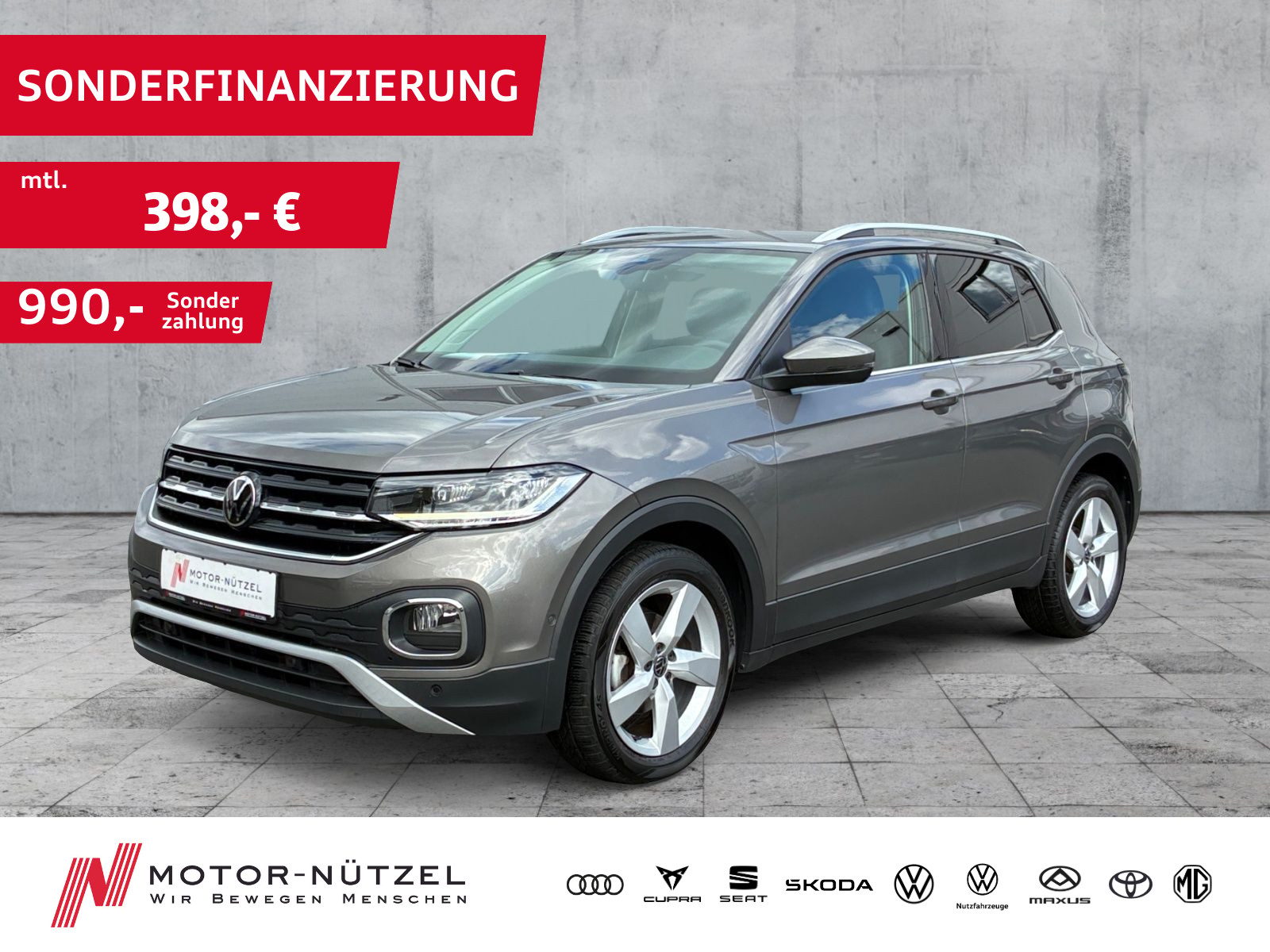 VW T-Cross 1.5TSI DSG STYLE LED+NAV+APP+ACC+RFK+SHZ