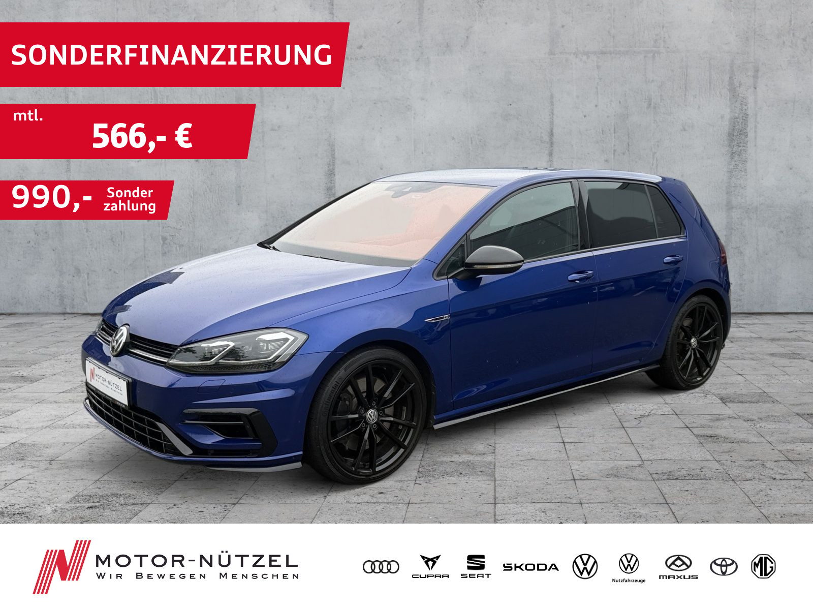 VW Golf R 2.0 TSI DSG LED+APP+ACC+SHZ+RFK+LM 19"