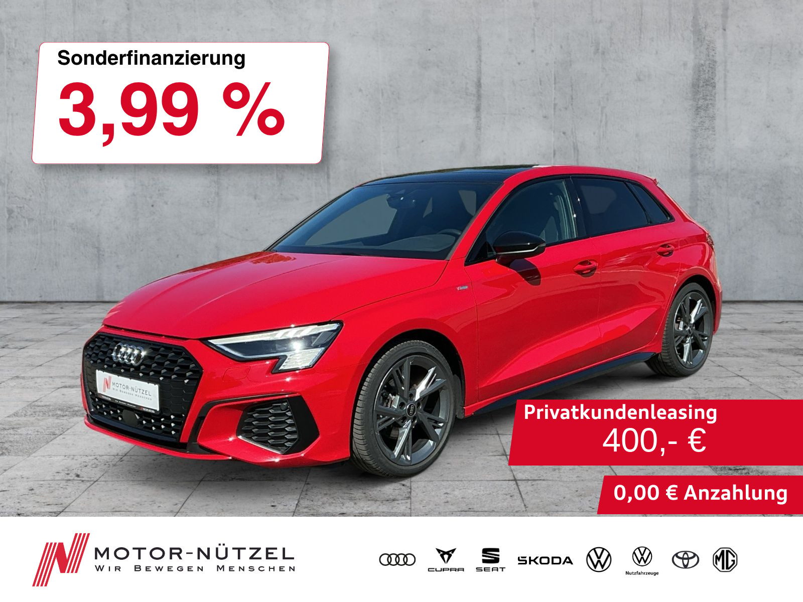 AUDI A3 Sportback 35 TFSI S-LINE MATRIX+B&O+AHK+PANO