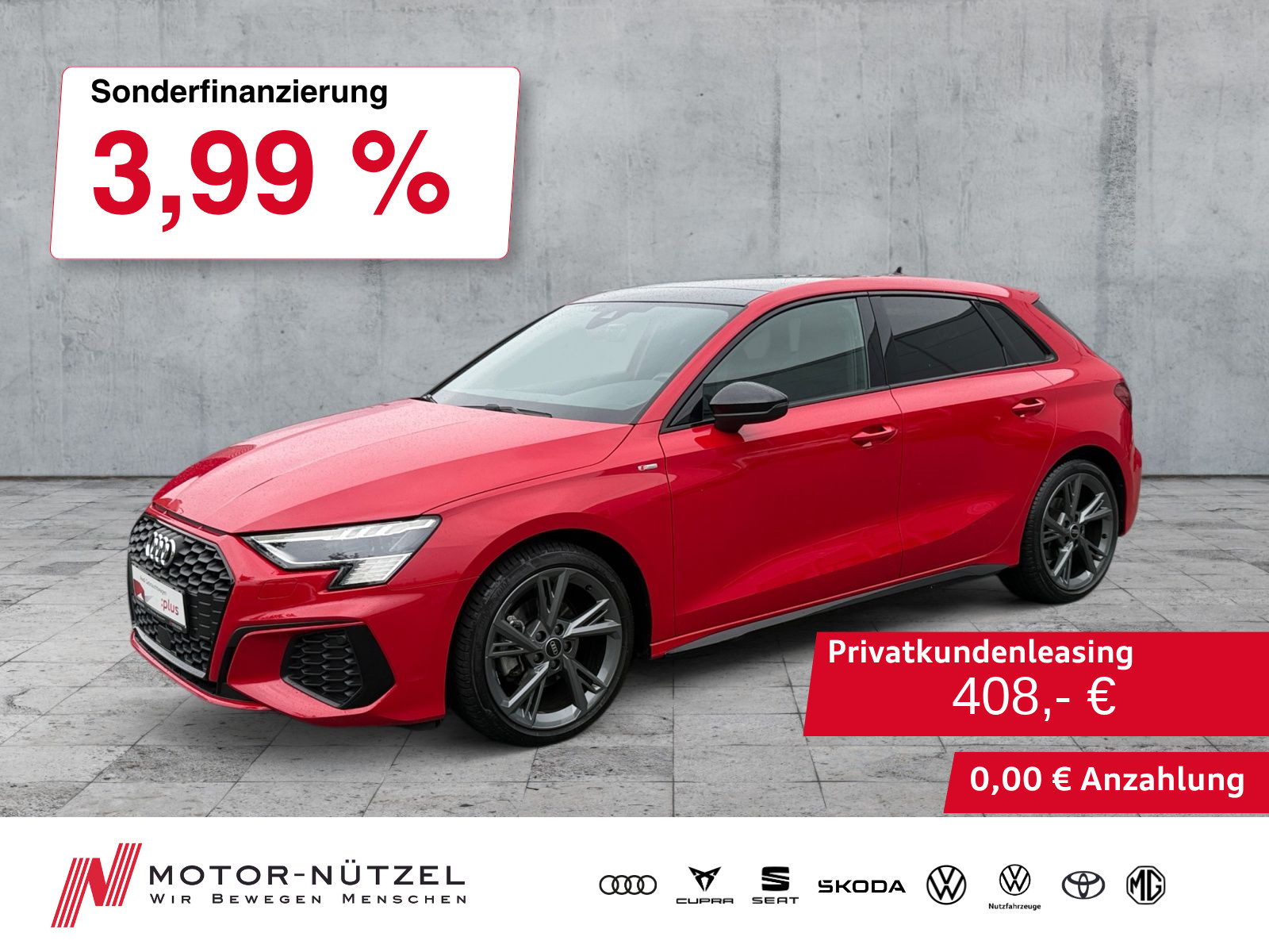 AUDI A3 Sportback 35 TFSI S-LINE MATRIX+B&O+AHK+PANO