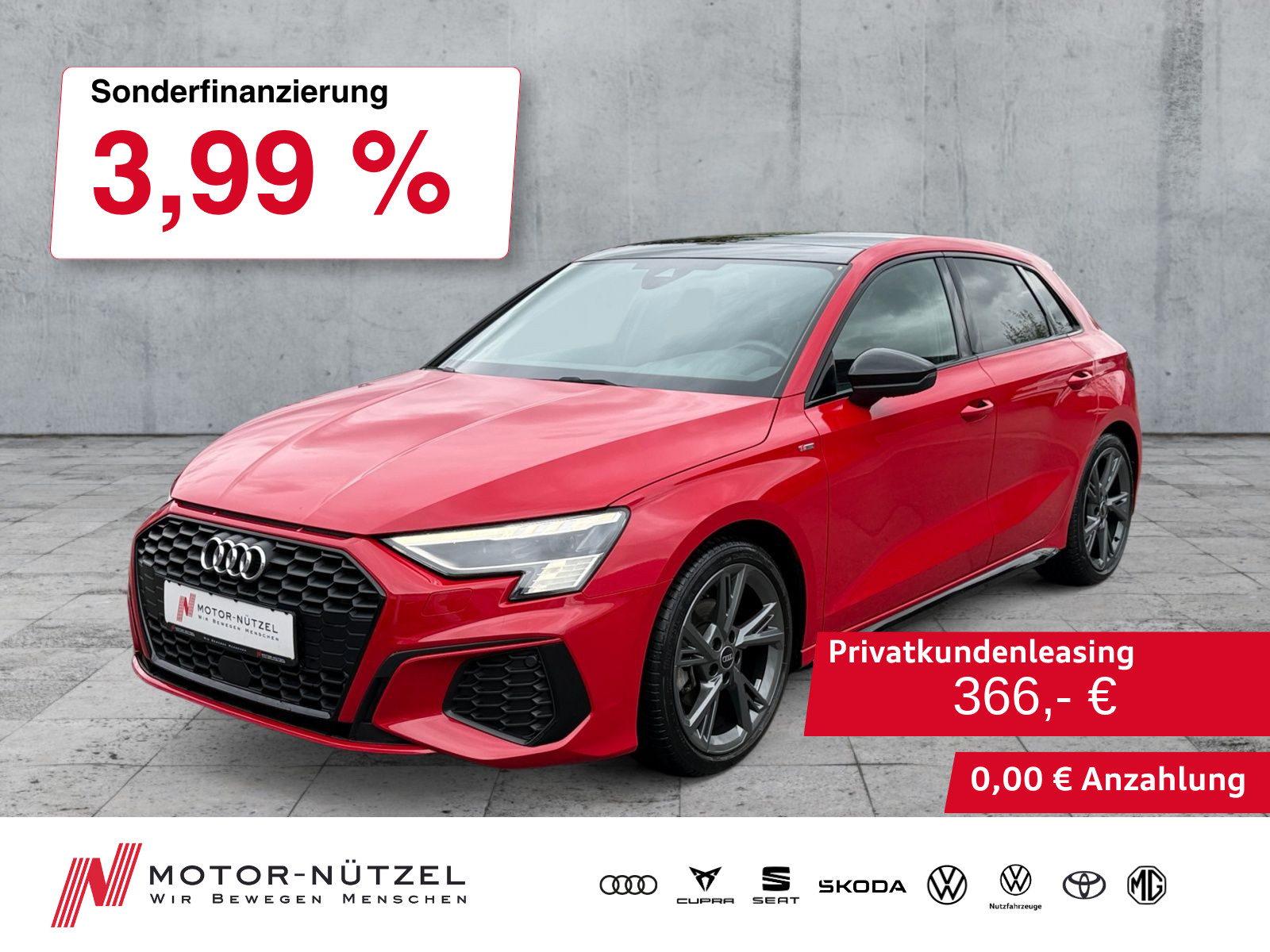 AUDI A3 Sportback 35 TFSI S-LINE MATRIX+B&O+AHK+PANO