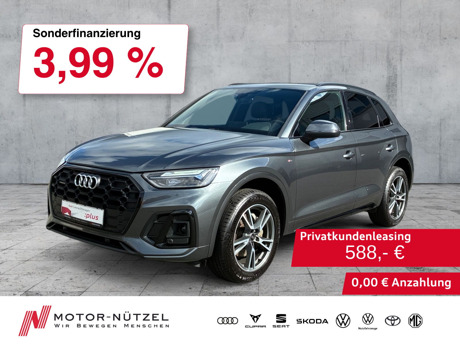 AUDI Q5 40 TDI QU S-TR 2xS-LINE LED+NAVI+RFK+GRA+19"