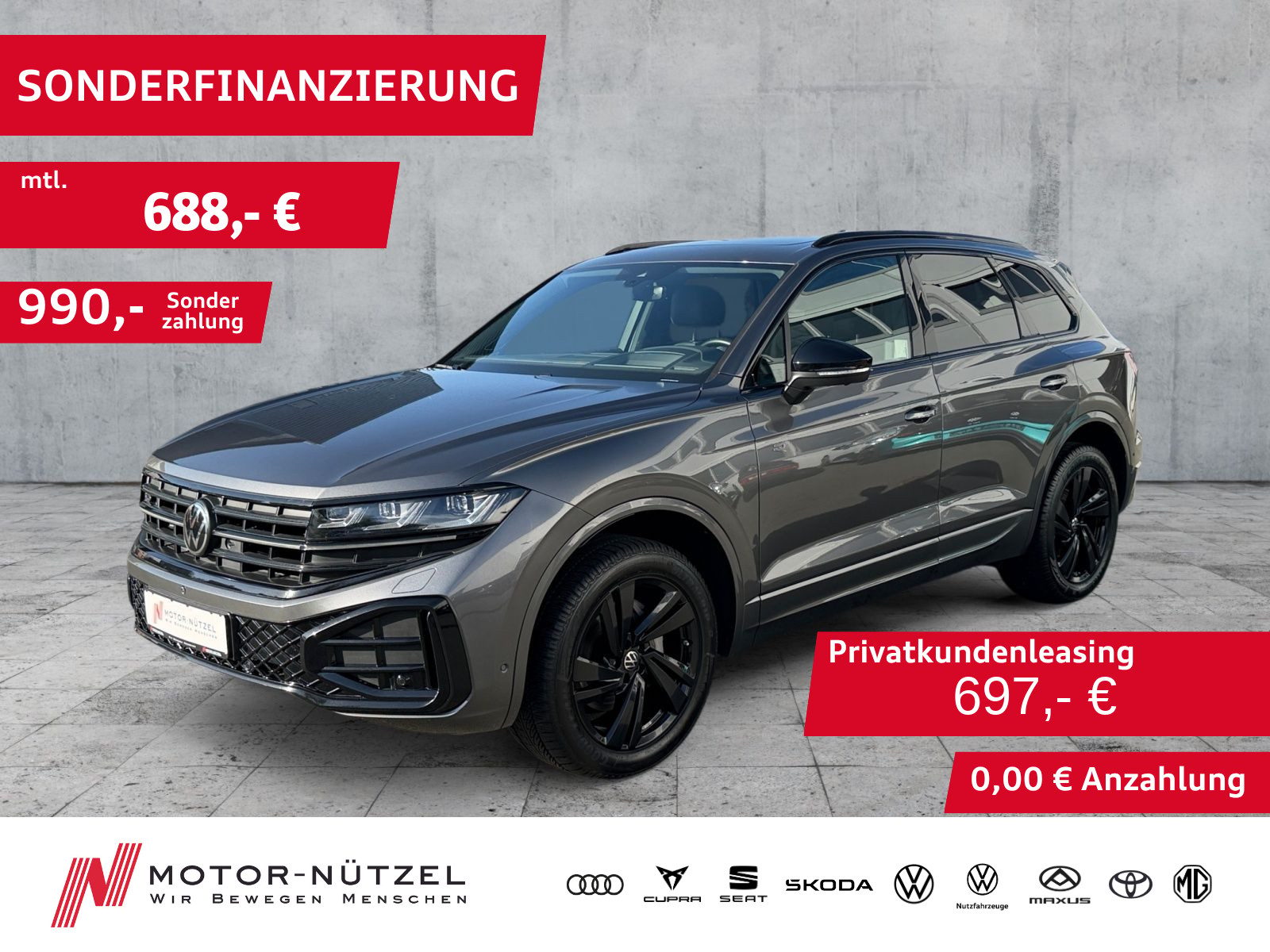 VW Touareg 3.0TDI 4M R-LINE IQ+NAV+2xSHZ+AHK+STDHZG