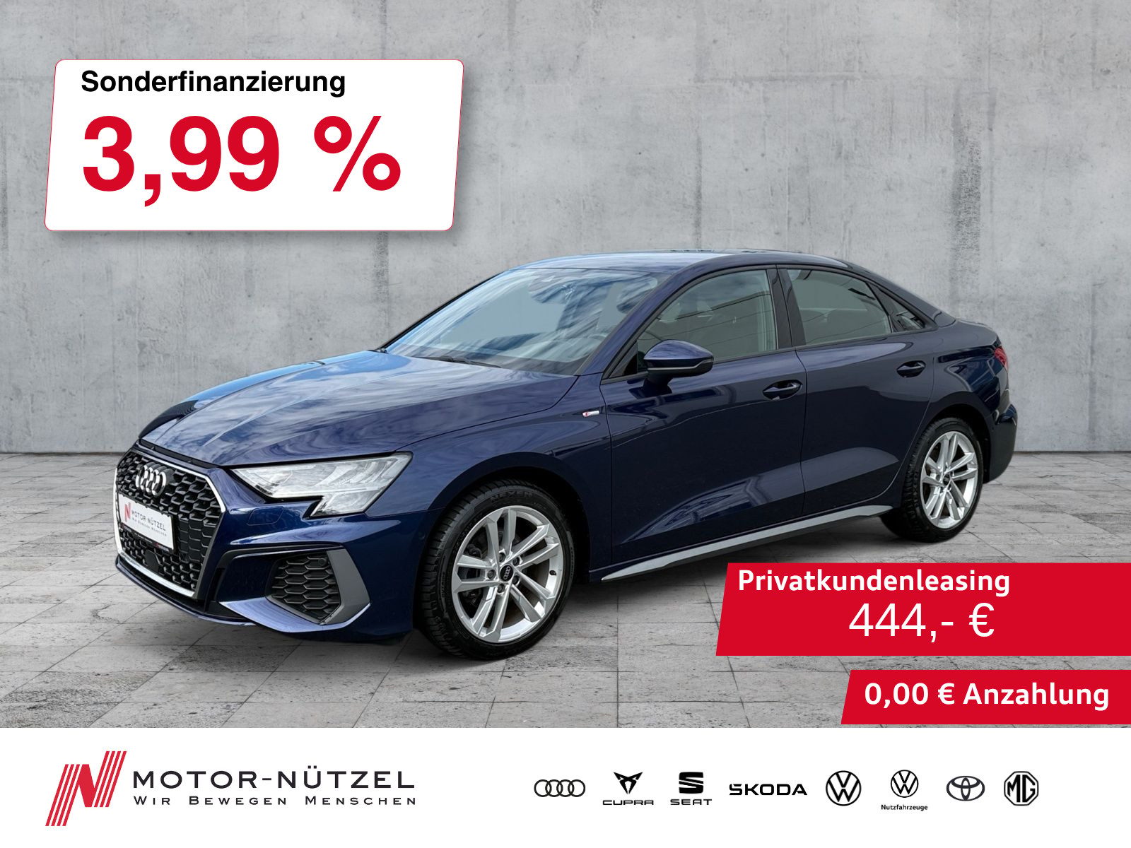 AUDI A3 Limousine 35 TDI S-TR S-LINE NAVI+RFK+ACC+SHZ