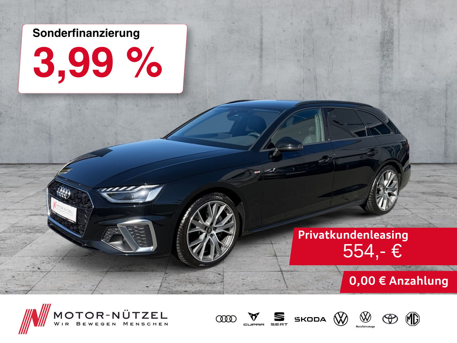 AUDI A4 Avant 40 TFSI QU S-TR S-LINE LED+NAVI+RFK+GRA