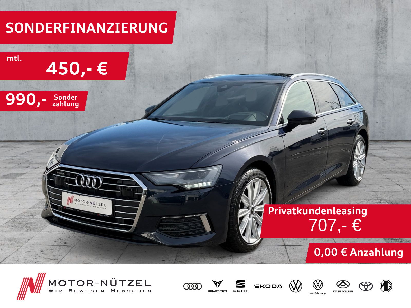 AUDI A6 Avant 2.0 TDI S-TR QU DESIGN 5JG+NAV+RFK+PANO