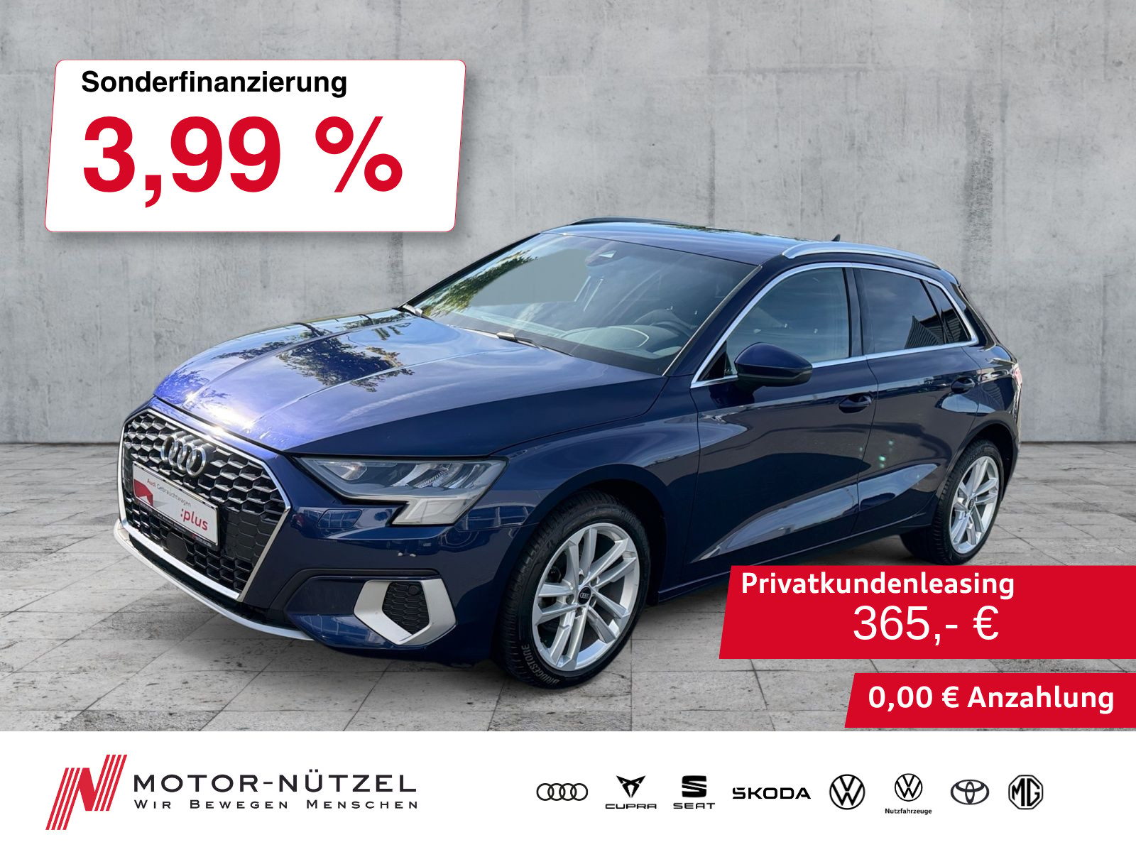 AUDI A3 Sportback 30 TDI S-TR ADVANCED RFK+GRA+SHZ+17