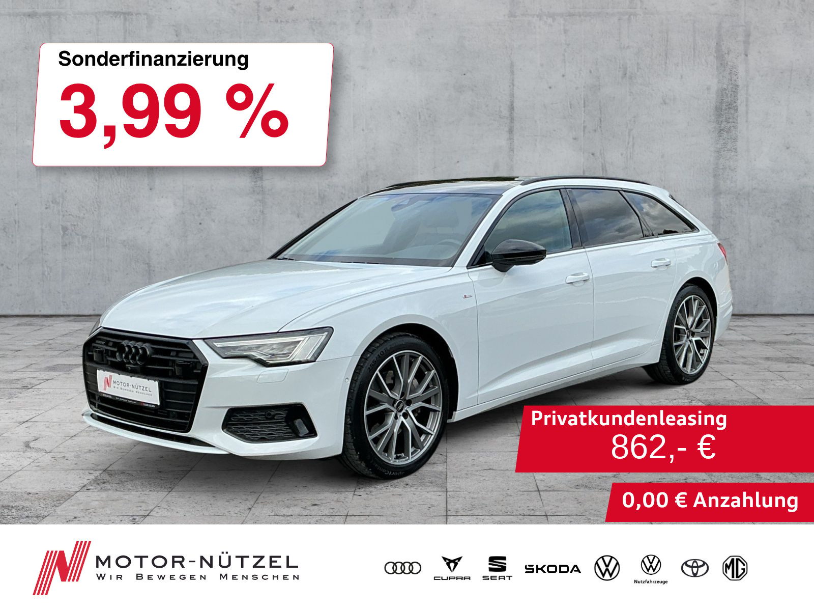 AUDI A6 Avant 45 TFSI QU S-LINE MATRIX+AHK+PANO+360°