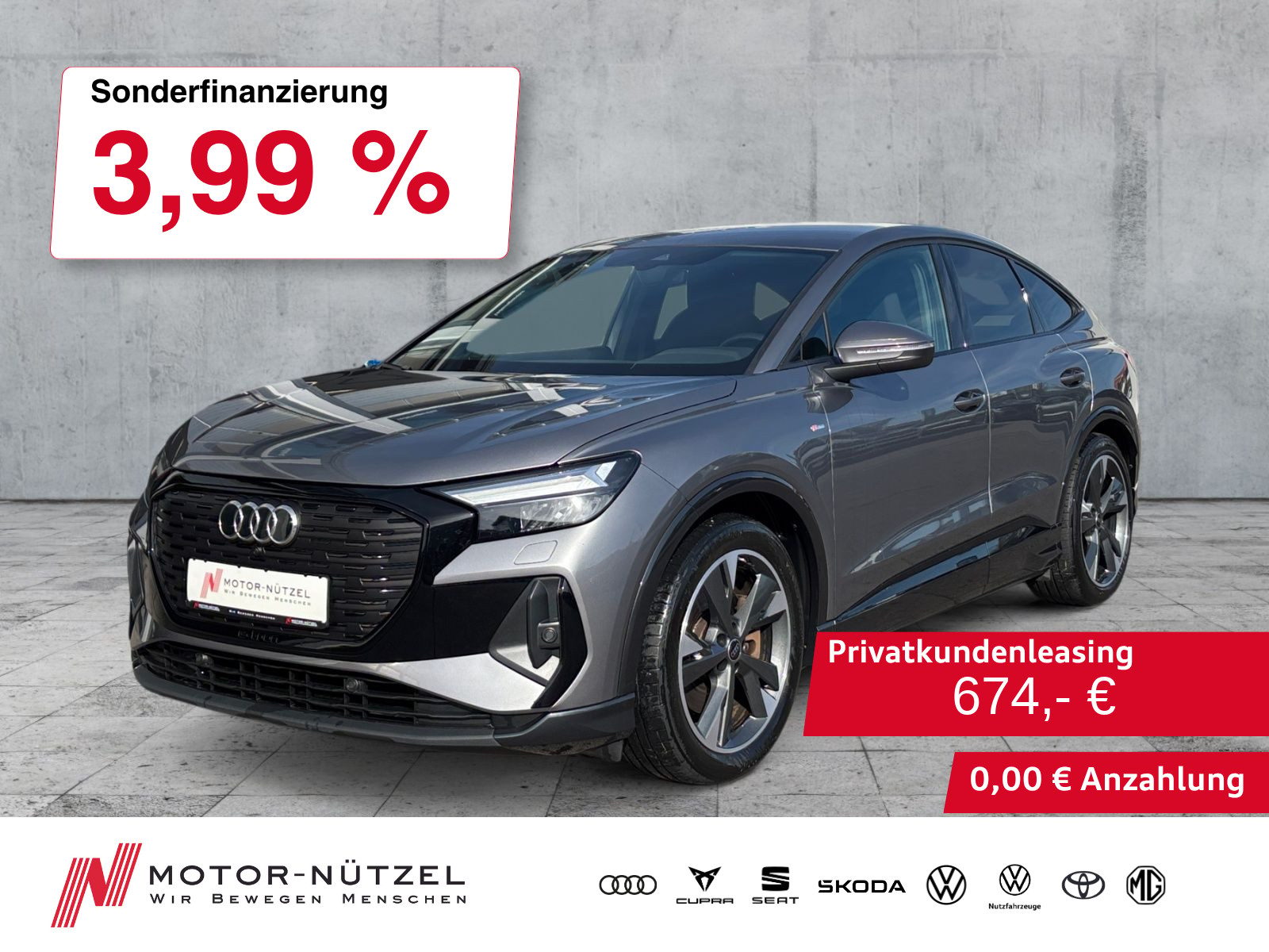 AUDI Q4 Sportback e-tron 40 S-LINE LED+NAVI+PDC+GRA