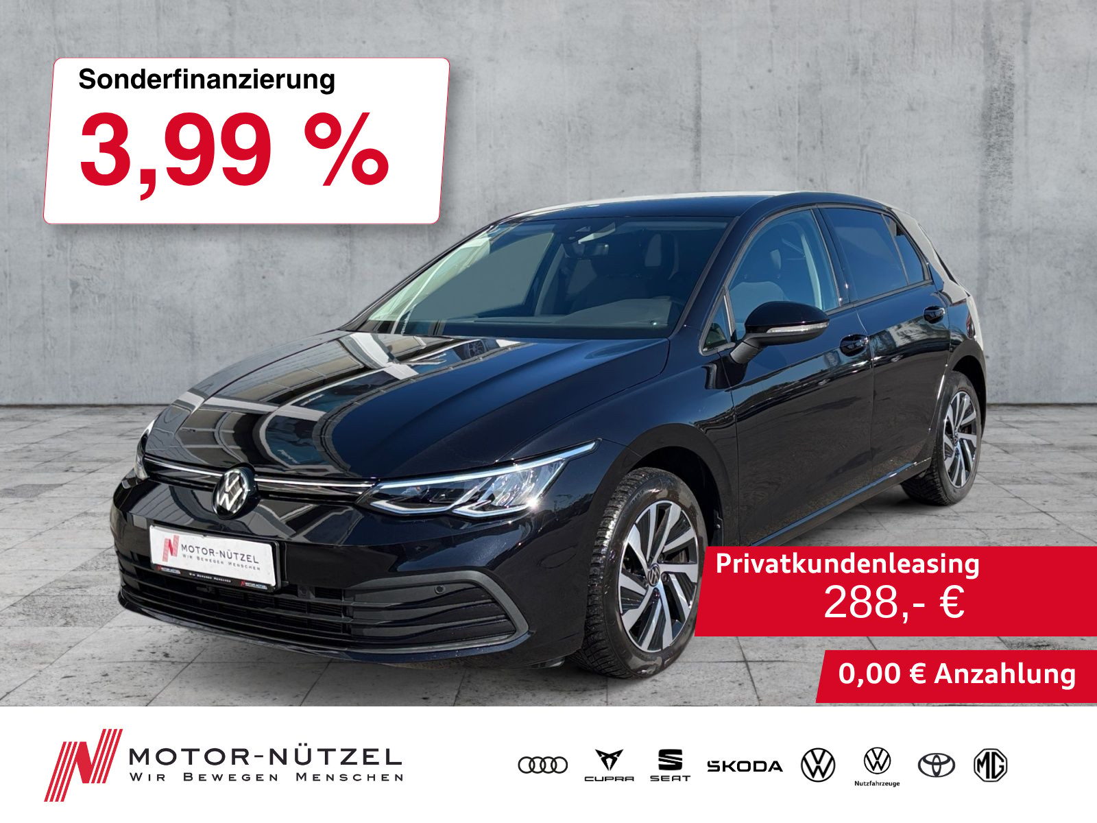 VW Golf 1.0 eTSI DSG LIFE LED+NAVI+RFK+AHK+SHZ+16"