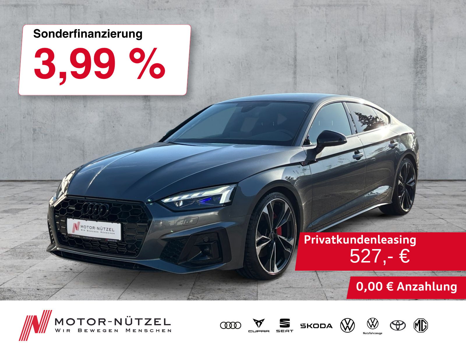 AUDI A5 Sportback 45 TFSI QU S-LINE MATRIX+NAVI+AHK