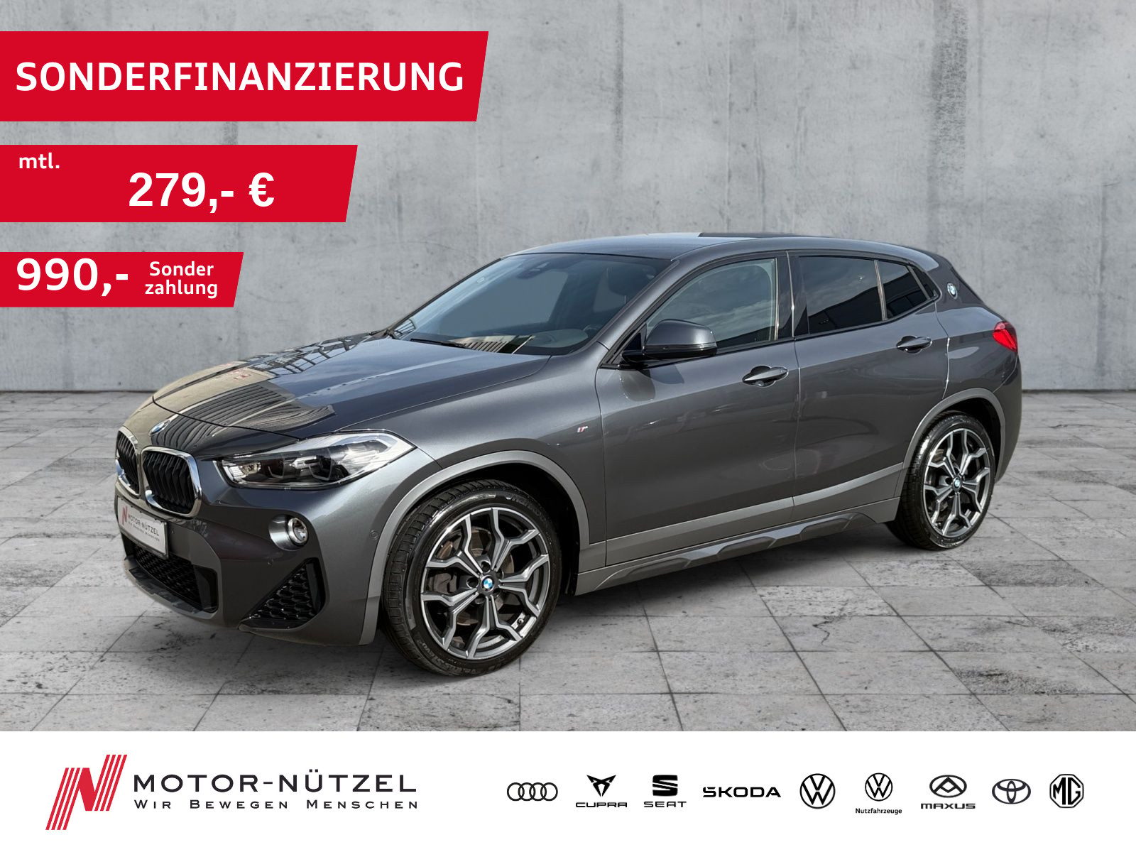 BMW X2 SDrive20i SPORT LED+NAV+SHZ+RFK+GRA+AHK+DAB