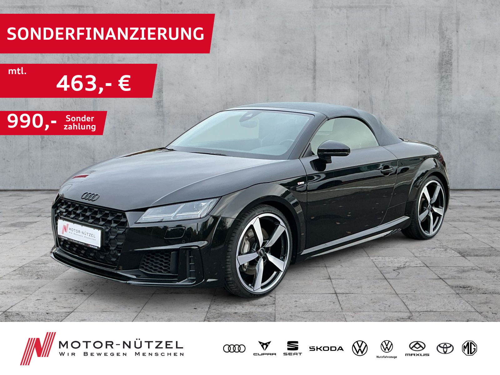 AUDI TT Roadster 45 TFSI QU 2xS-LINE LED+NAVI+PDC+20"