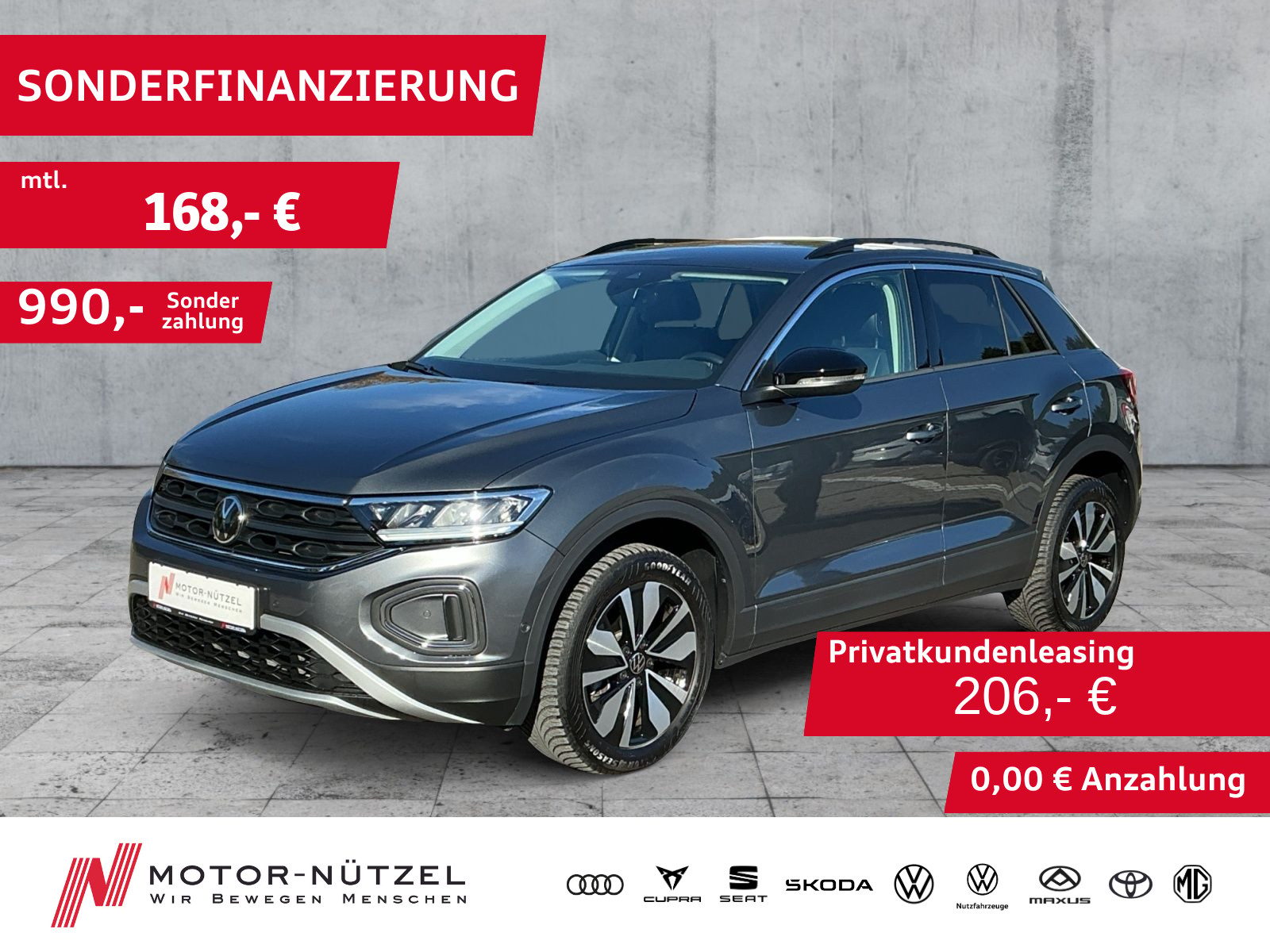 VW T-Roc 1.0 TSI GOAL LED+NAV+APP+SHZ+2xPDC+DAB+AHK
