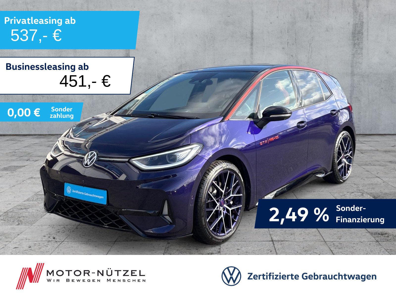 VW ID.3 GTX 240kw FIRE & ICE 5JG+MATRIX+AHK+PANO+20