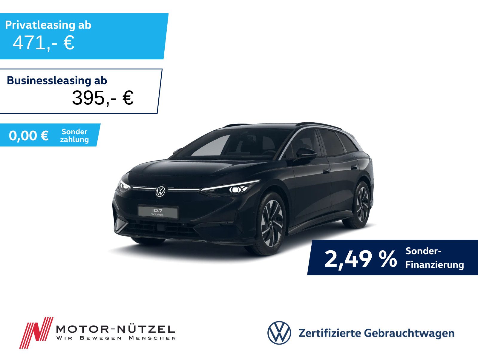 VW ID.7 Tourer PRO MATRIX+NAVI+AHK+ACC+WäPu+HuD+19Z